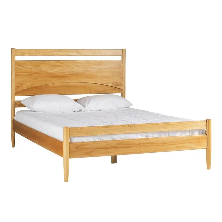 Atticus Beveled Headboard Solid Wood Queen Bed - East Shore Modern Home Furnishings