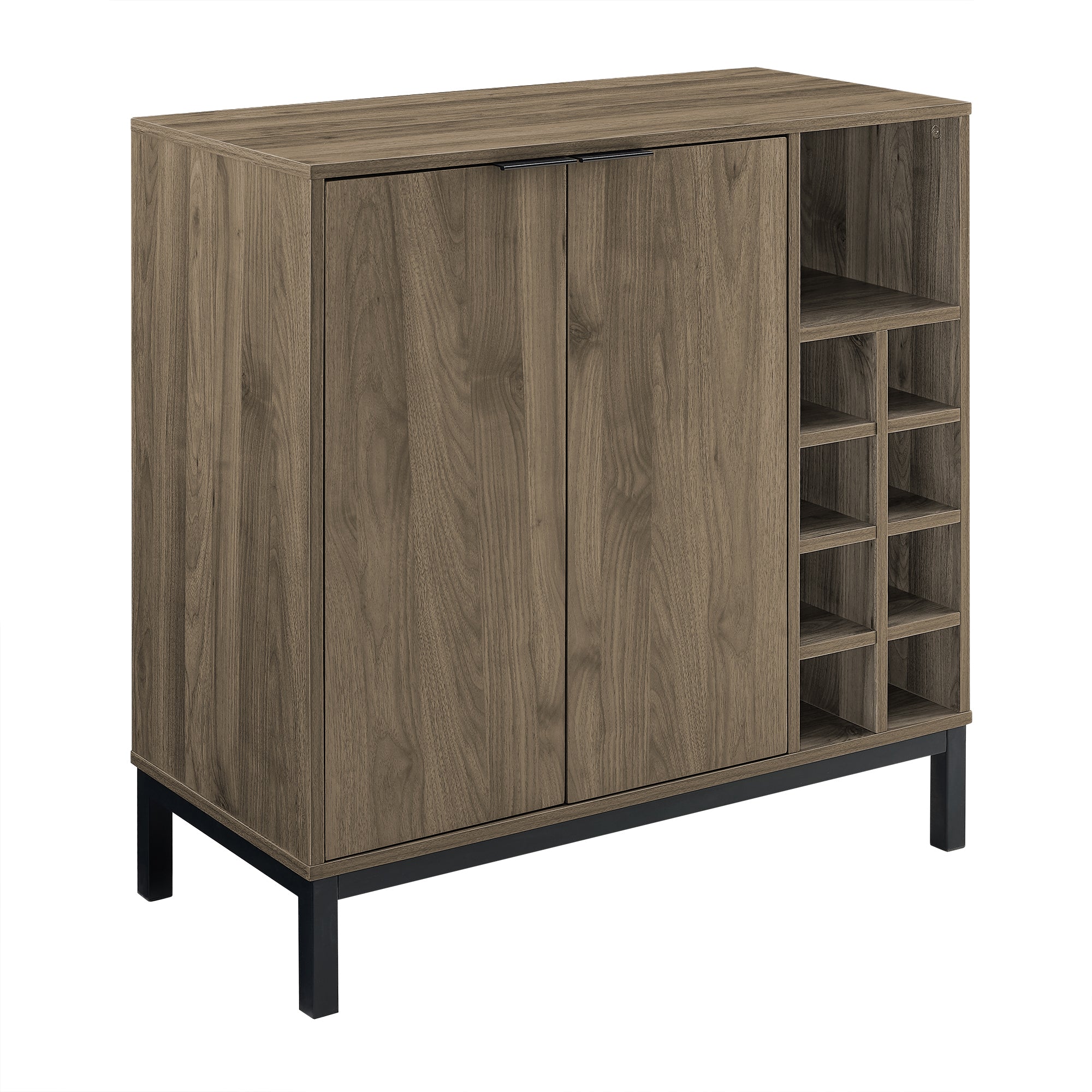Chicago 34" Modern Bar Cabinet with Side Bottle Storage - East Shore Modern Home Furnishings