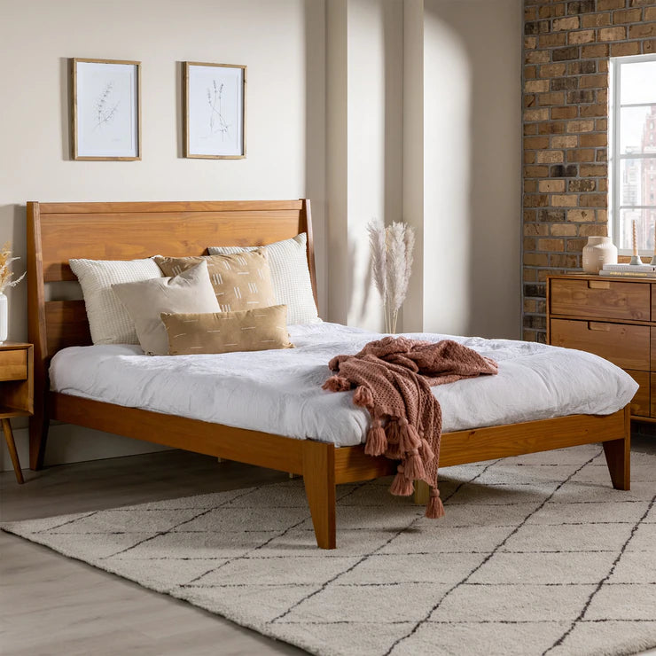 Malyn Queen Solid Wood Modern Platform Bed - East Shore Modern Home Furnishings