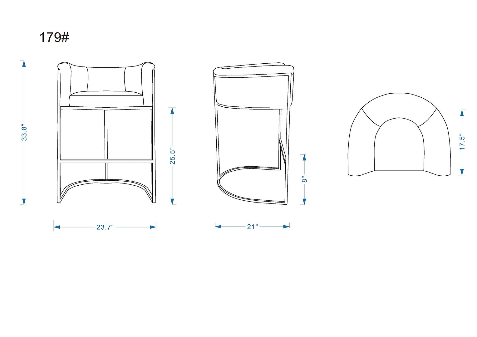 Cosmopolitan Counter Stool - East Shore Modern Home Furnishings