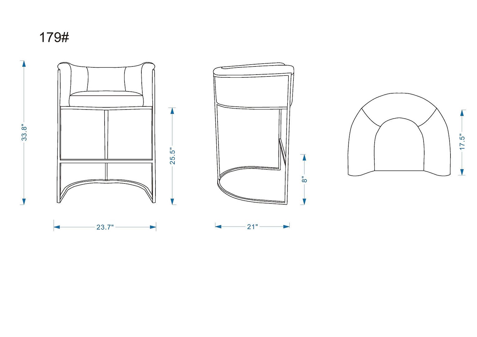 Cosmopolitan Counter Stool - East Shore Modern Home Furnishings