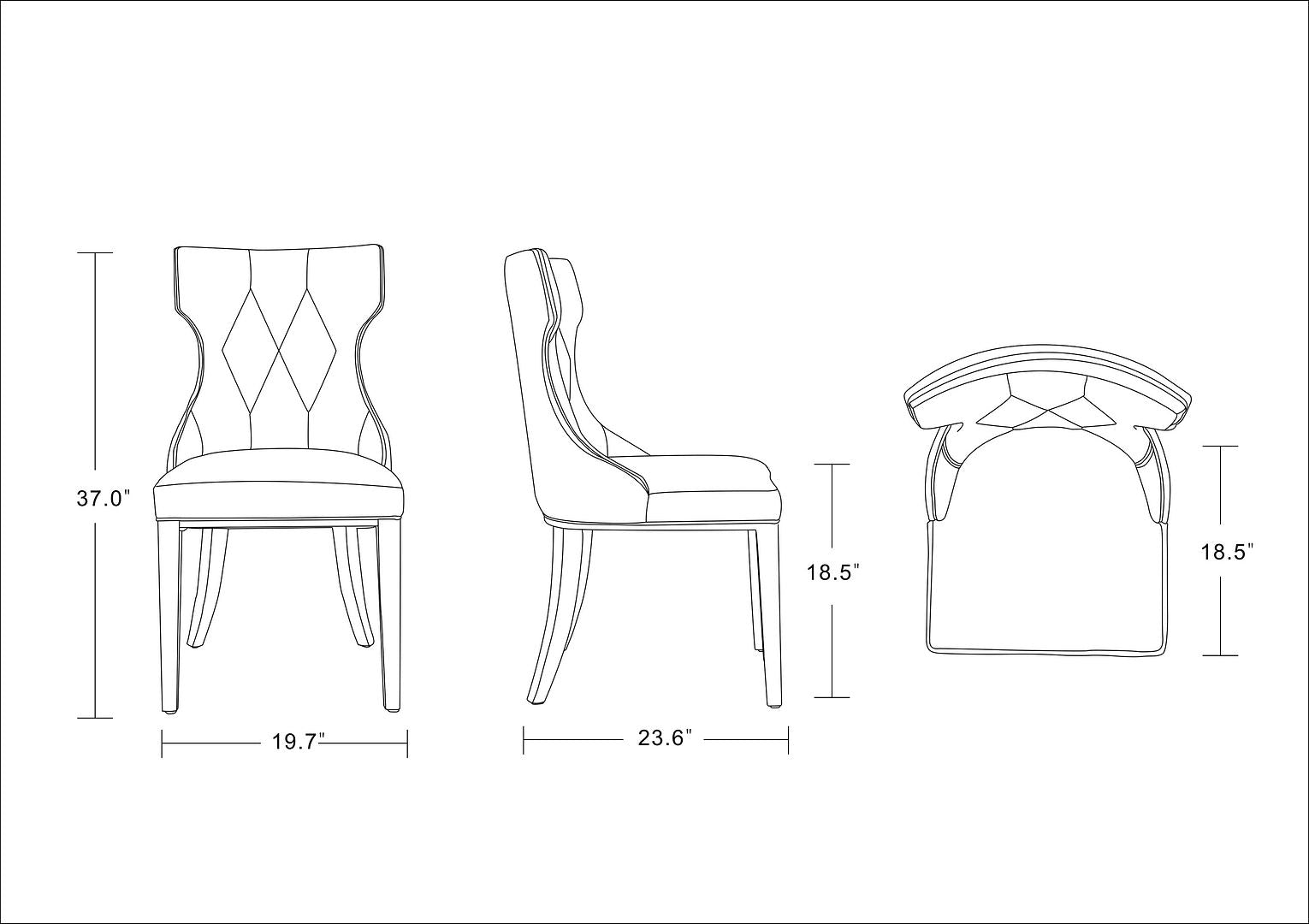Reine Velvet Dining Chair - Set of 2 - East Shore Modern Home Furnishings