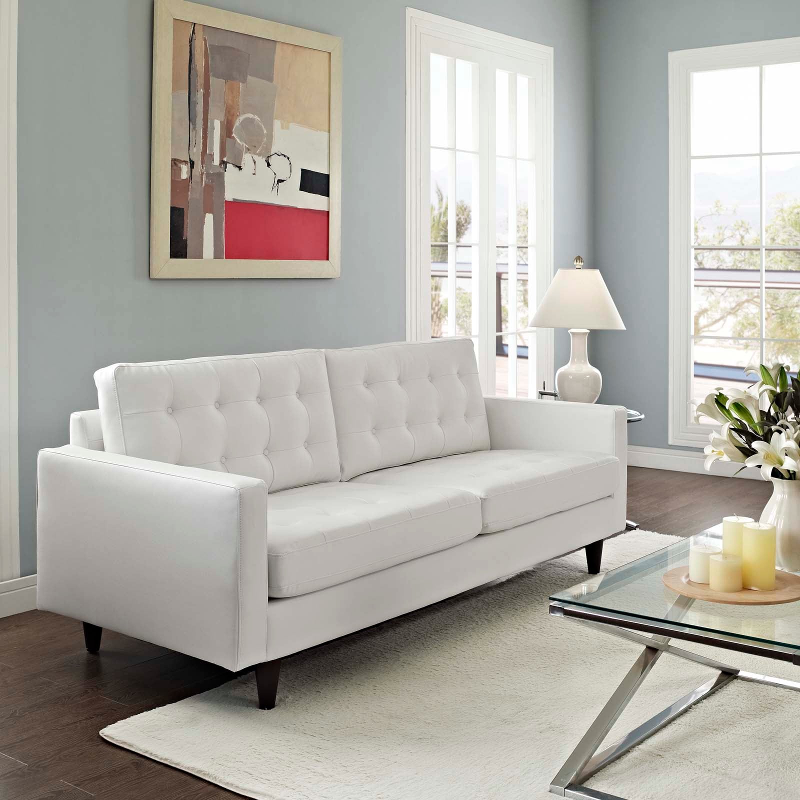 Empress Bonded Leather Sofa - East Shore Modern Home Furnishings