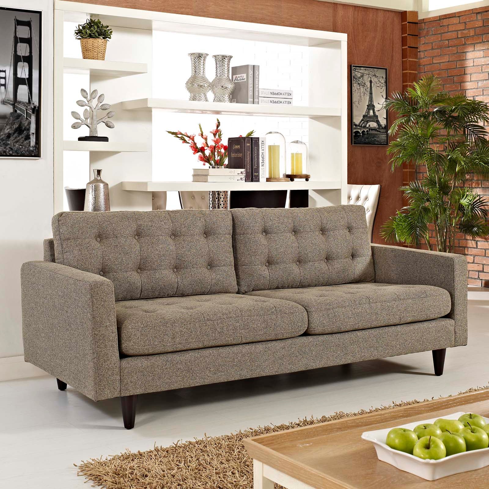 Empress Upholstered Fabric Sofa
