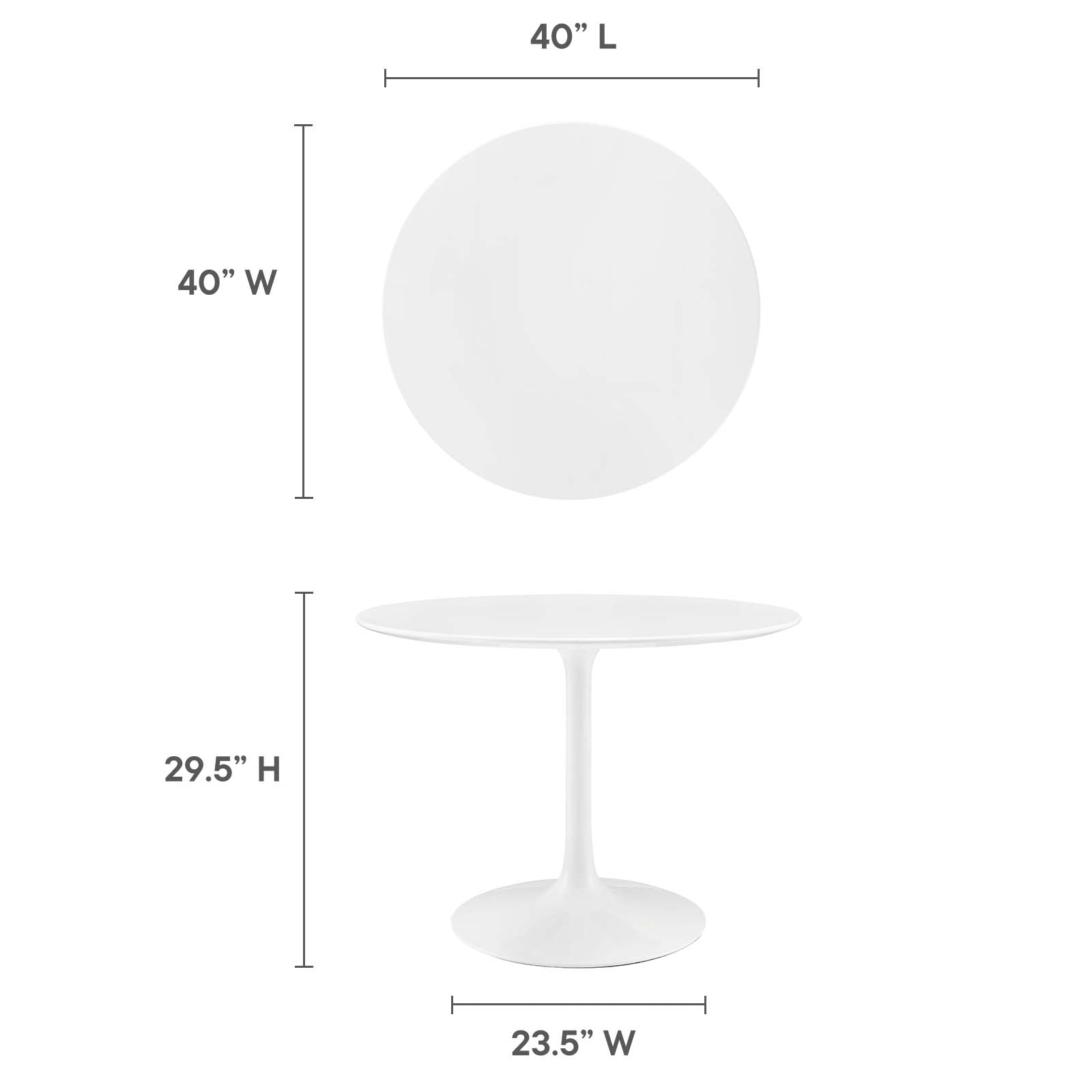 Lippa 40" Round Wood Top Dining Table - East Shore Modern Home Furnishings