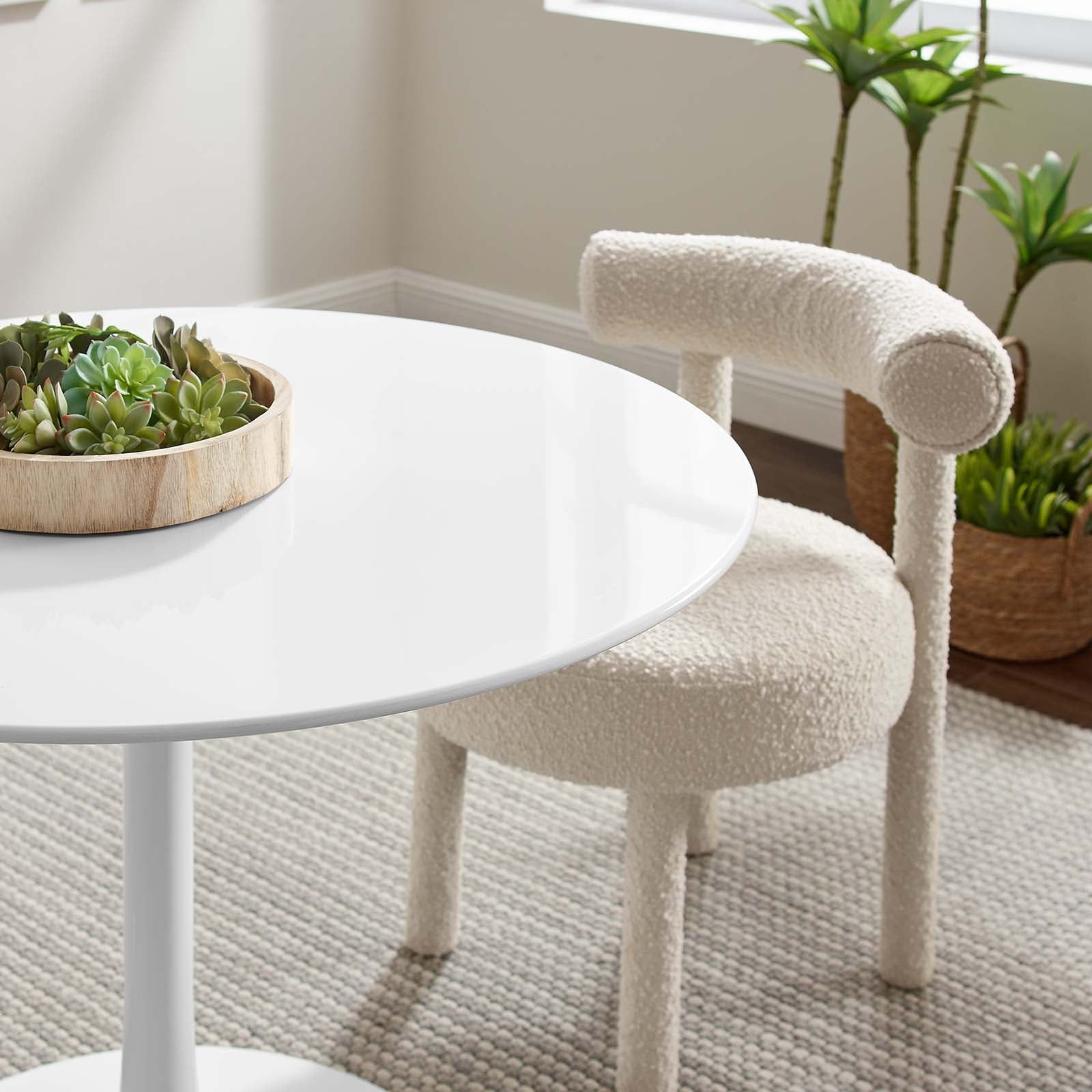 Lippa 40" Round Wood Top Dining Table - East Shore Modern Home Furnishings