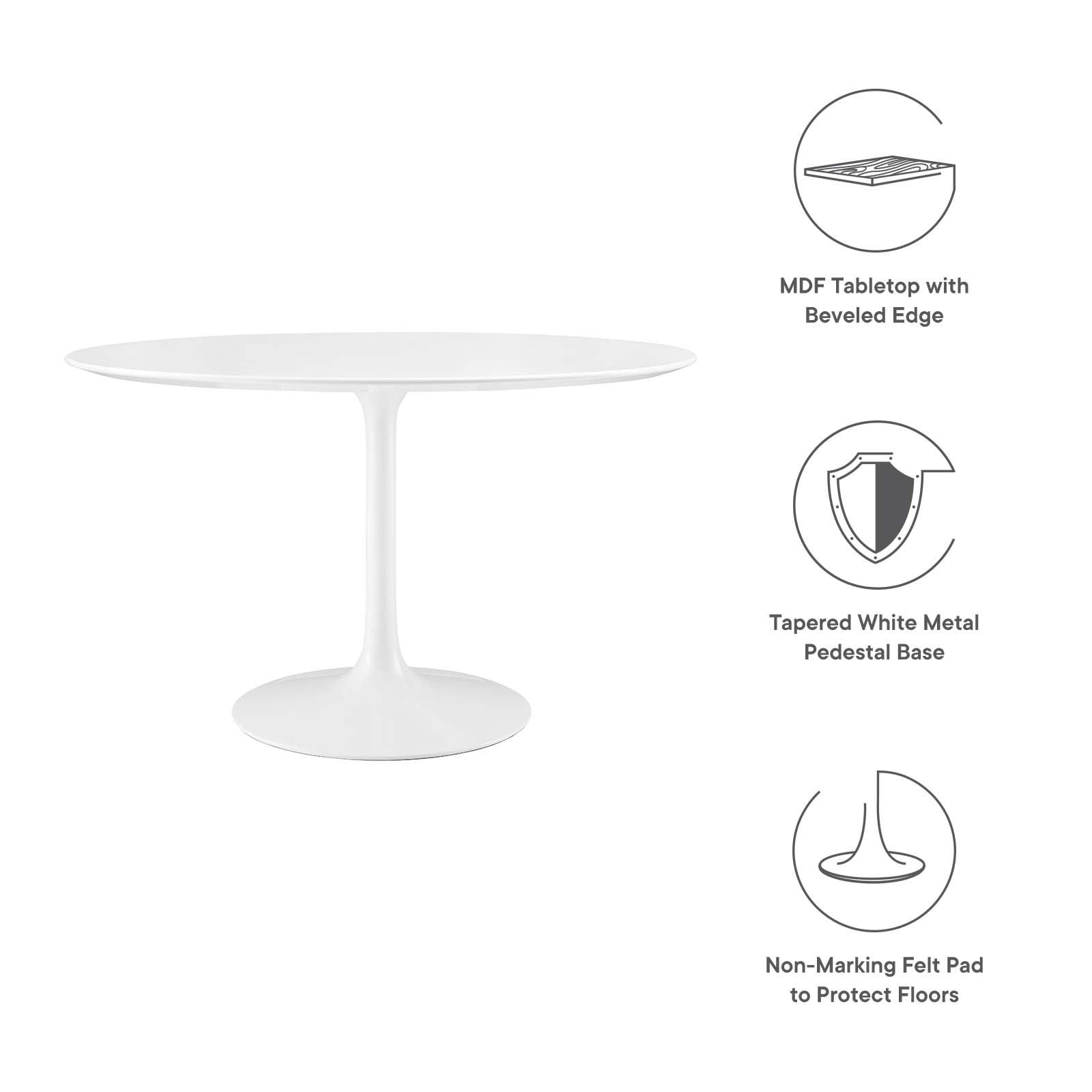 Lippa 47" Round Wood Top Dining Table - East Shore Modern Home Furnishings
