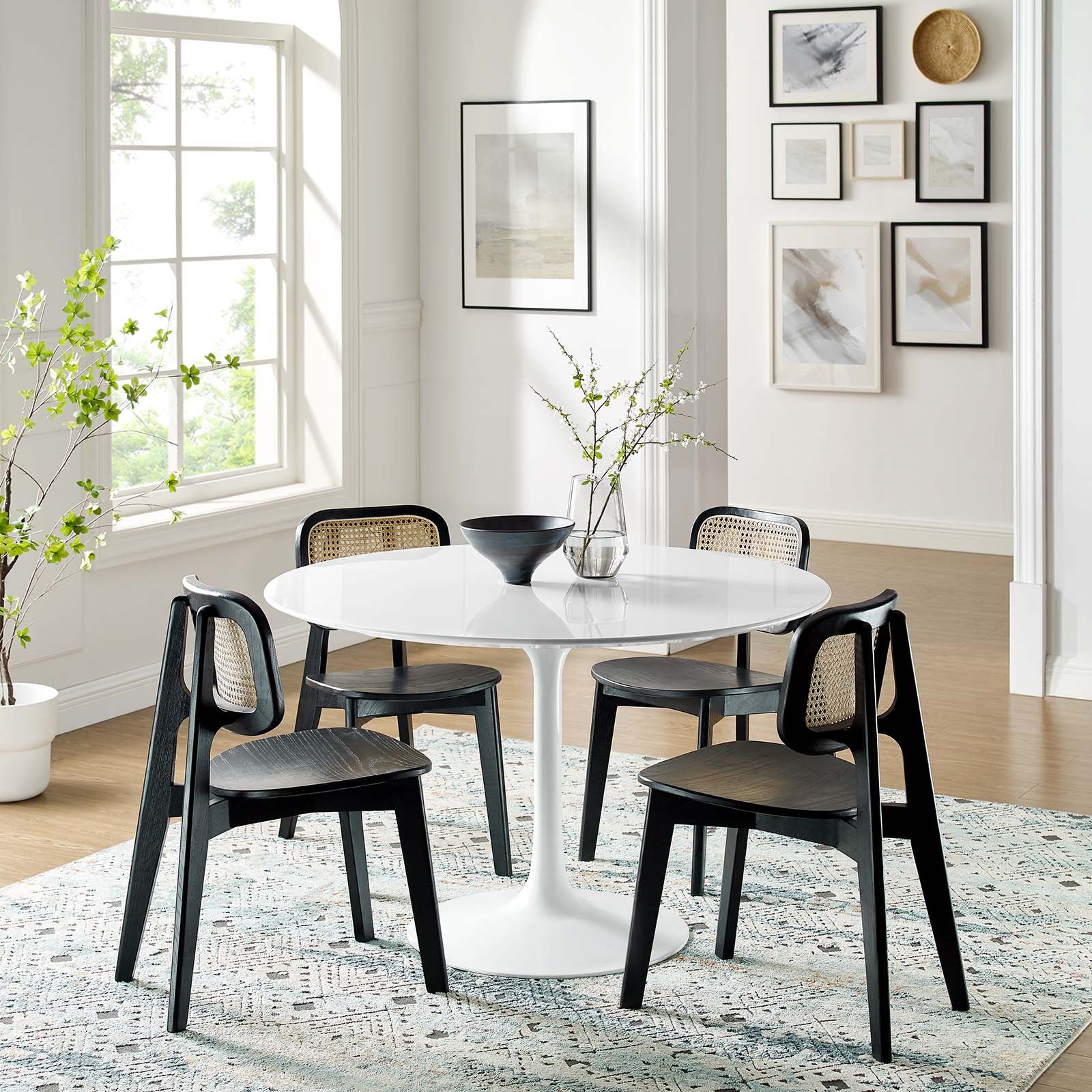 Lippa 47" Round Wood Top Dining Table - East Shore Modern Home Furnishings