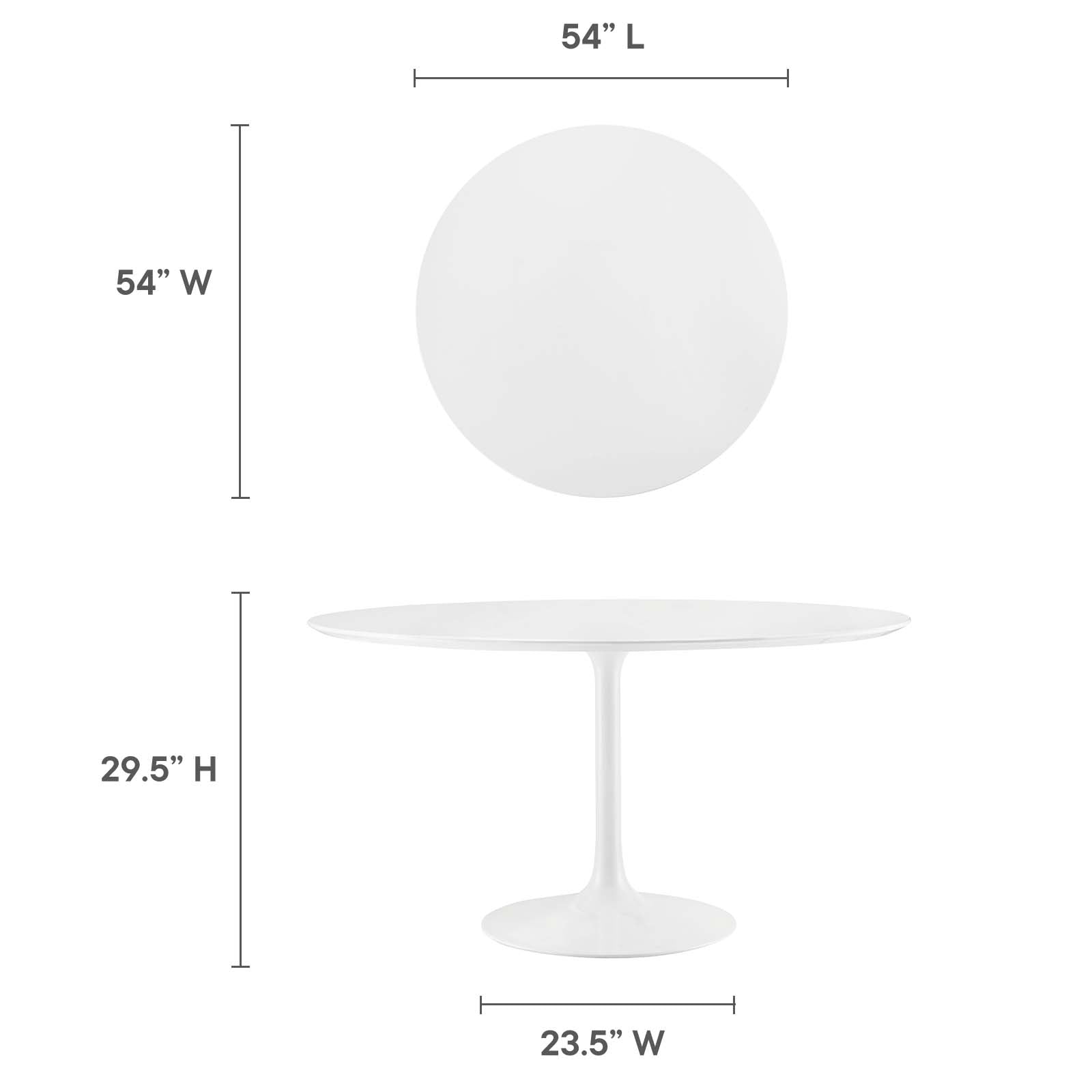 Lippa 54" Round Wood Top Dining Table - East Shore Modern Home Furnishings