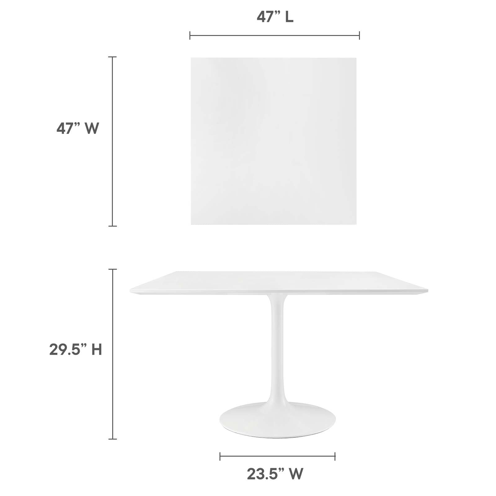 Lippa 47" Square Wood Top Dining Table - East Shore Modern Home Furnishings