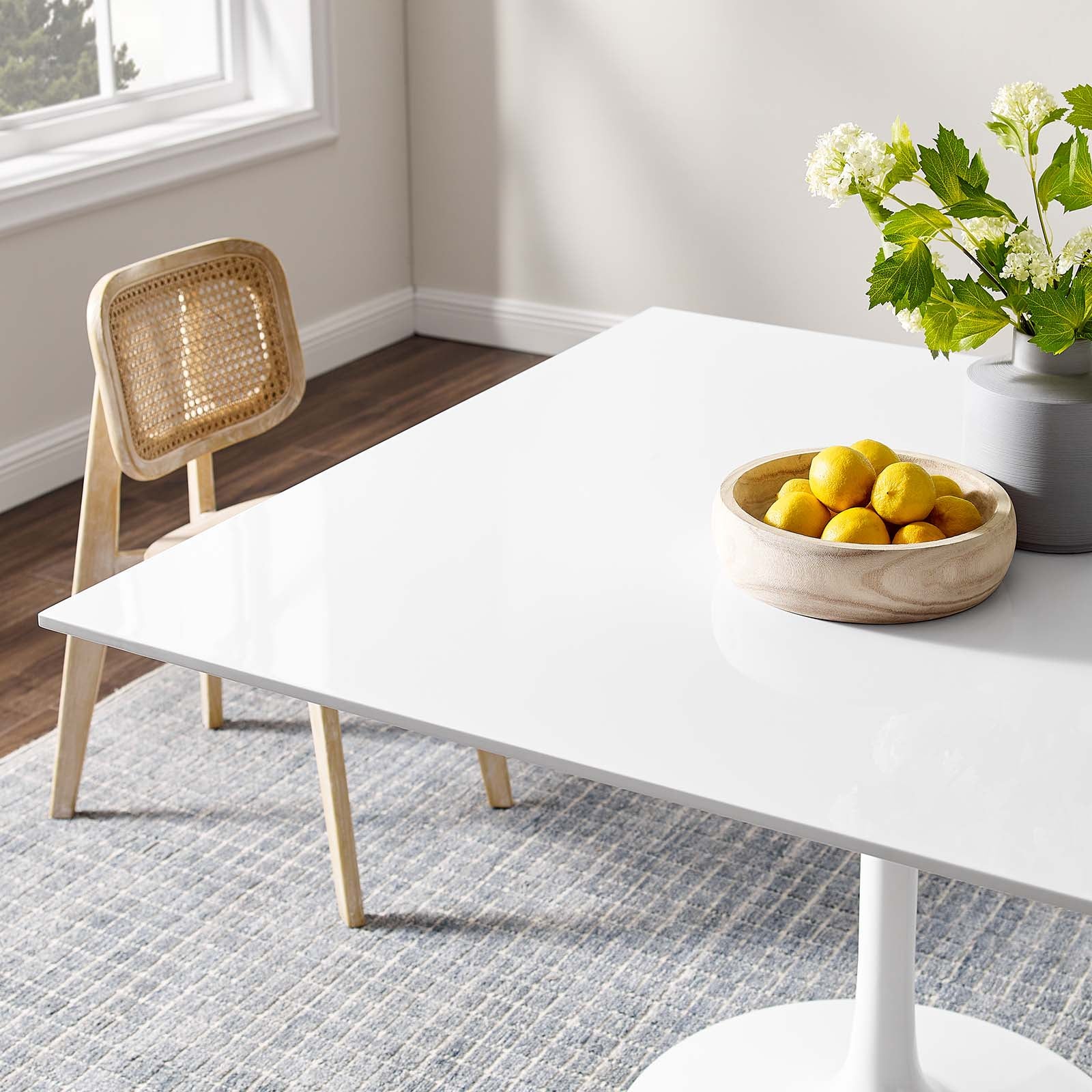 Lippa 47" Square Wood Top Dining Table - East Shore Modern Home Furnishings