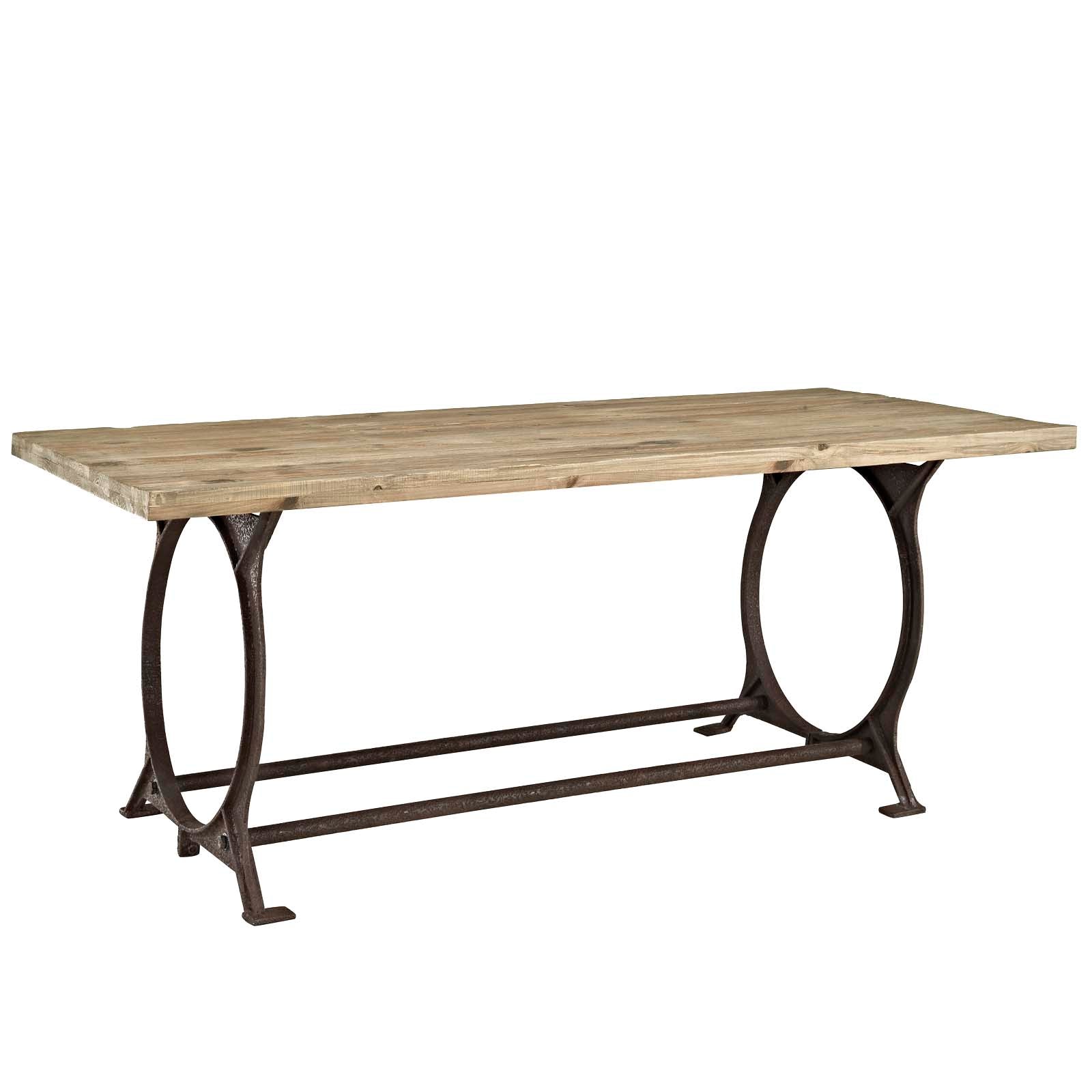 Effuse Rectangle Wood Top Dining Table - East Shore Modern Home Furnishings