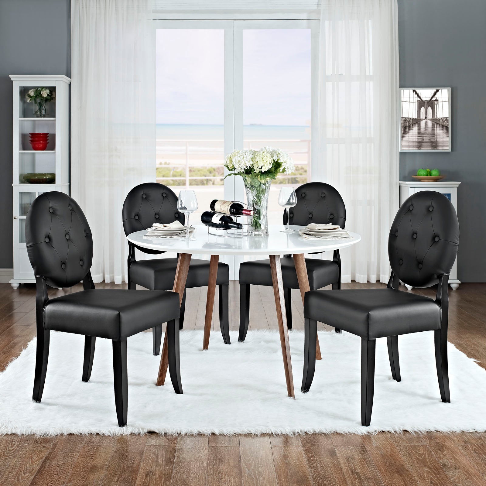Button Dining Side Chair Set of 4 - East Shore Modern Home Furnishings