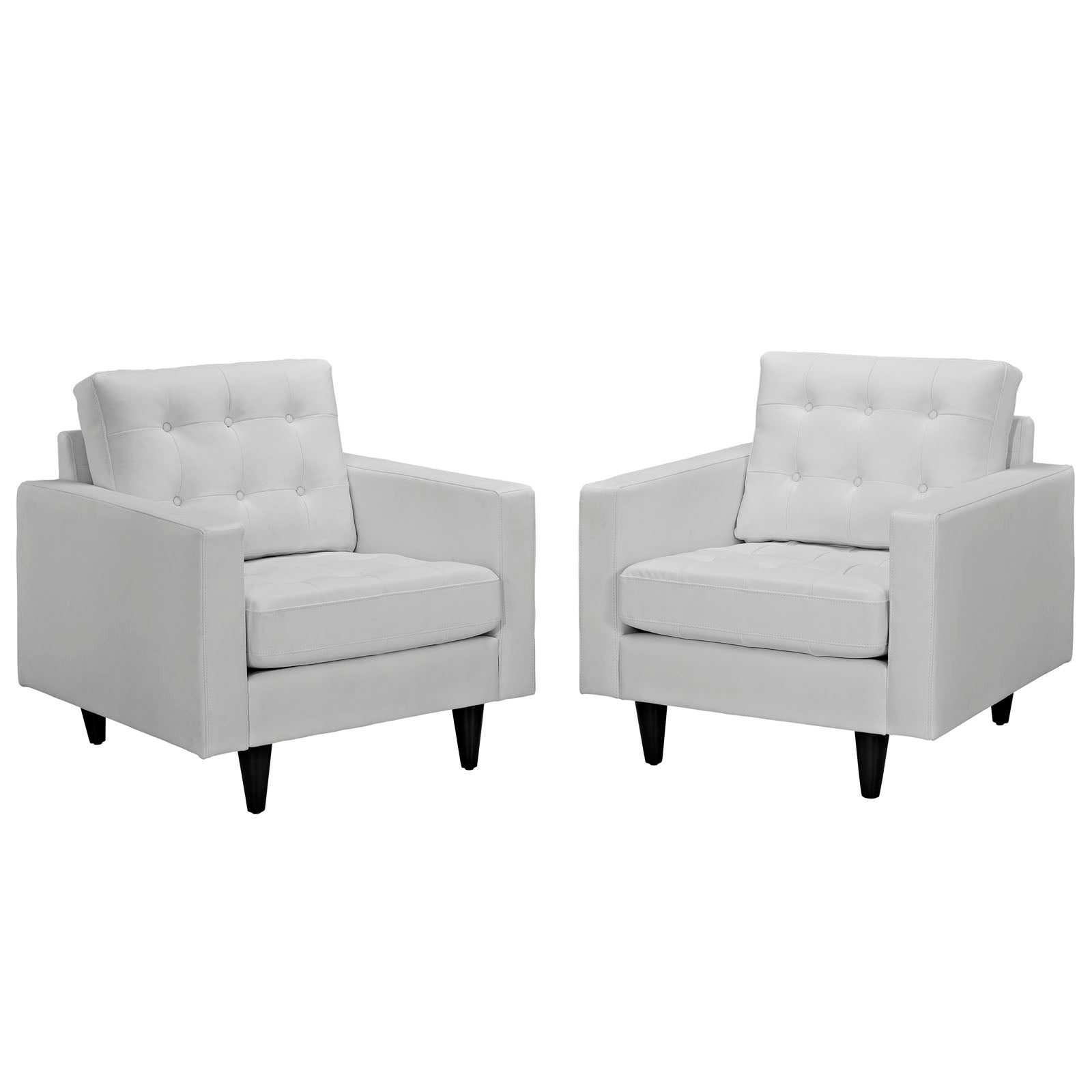 Empress Armchair Leather Set of 2 - East Shore Modern Home Furnishings