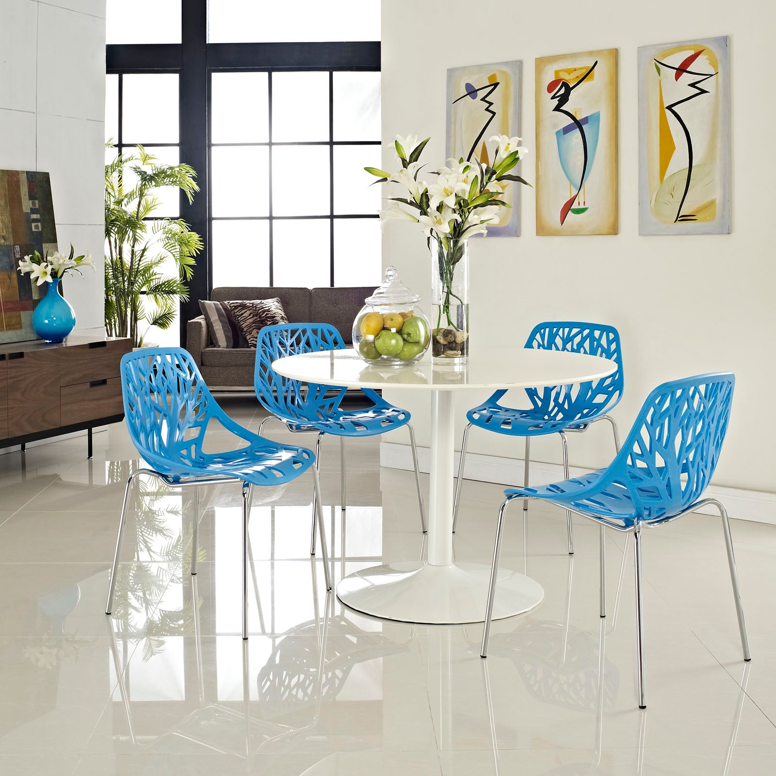 Stencil Dining Side Chair Set of 4 - East Shore Modern Home Furnishings