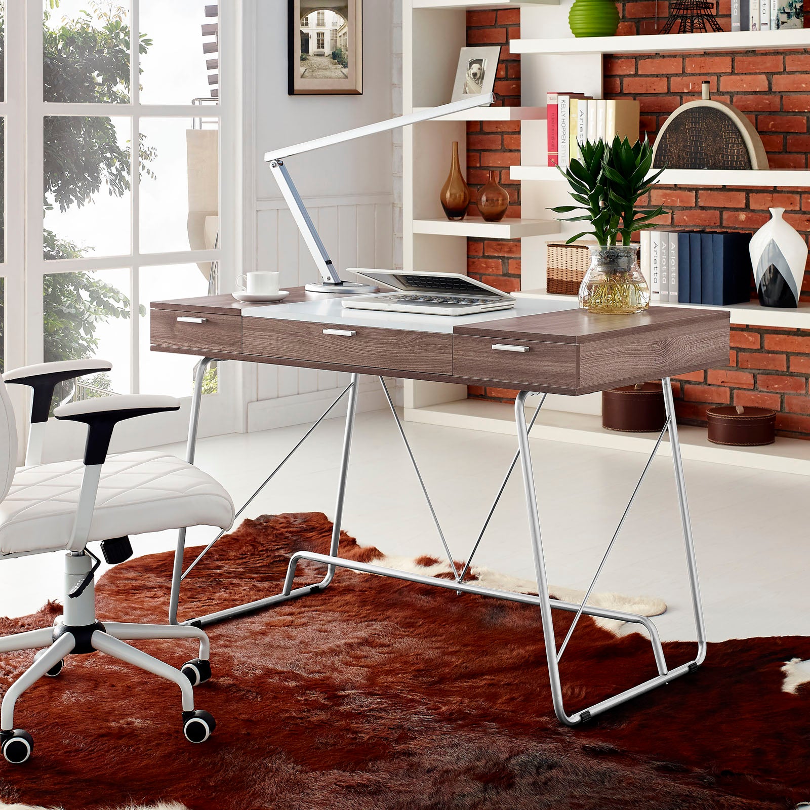 Panel Office Desk - East Shore Modern Home Furnishings