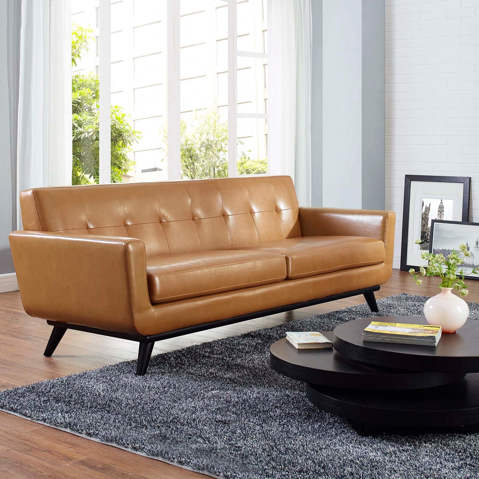 Engage Bonded Leather Sofa - East Shore Modern Home Furnishings
