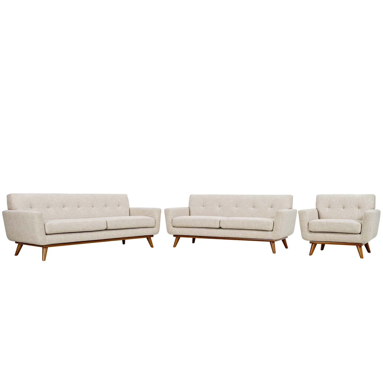 Engage Sofa Loveseat and Armchair Set of 3 - East Shore Modern Home Furnishings