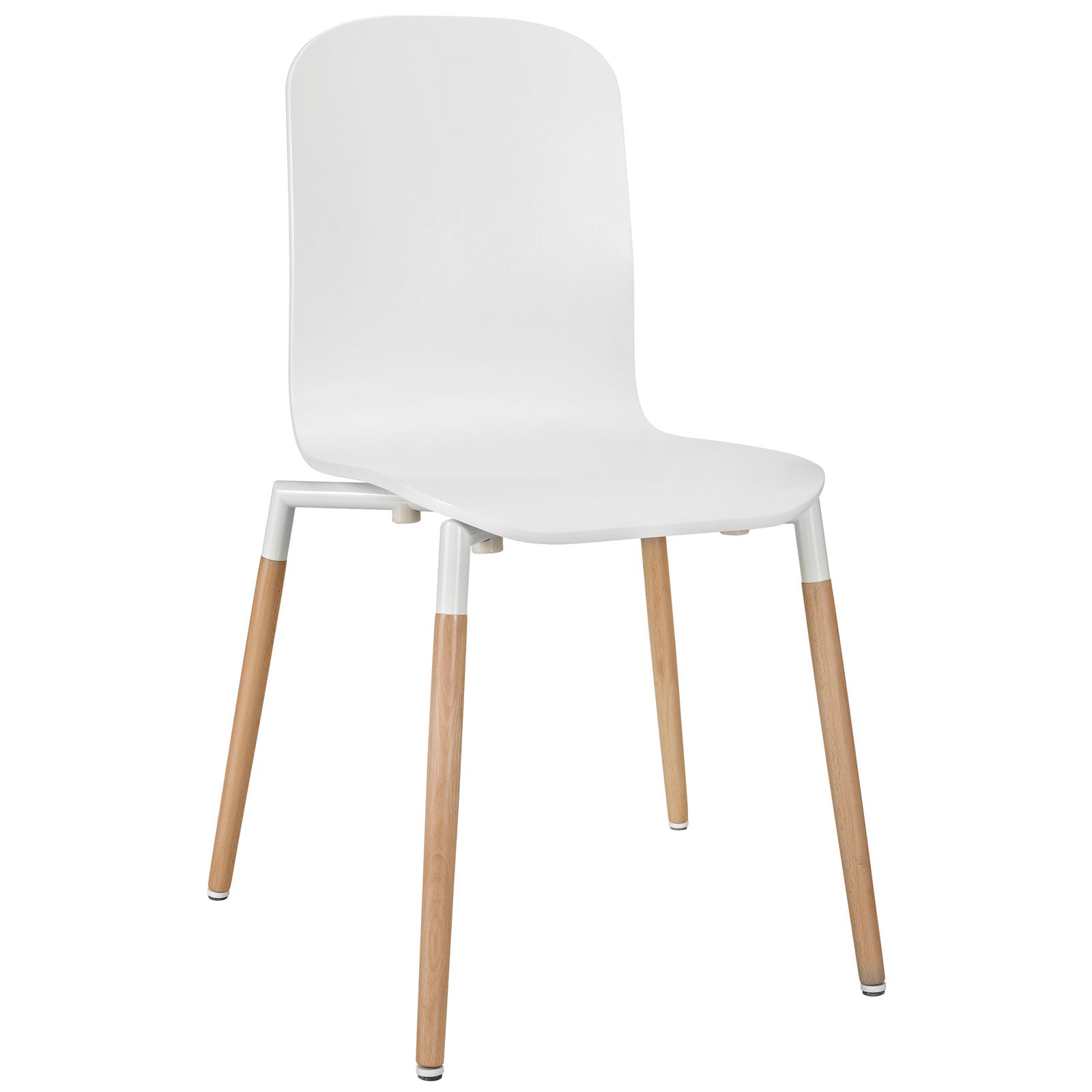 Stack Dining Chairs and Table Wood Set of 5