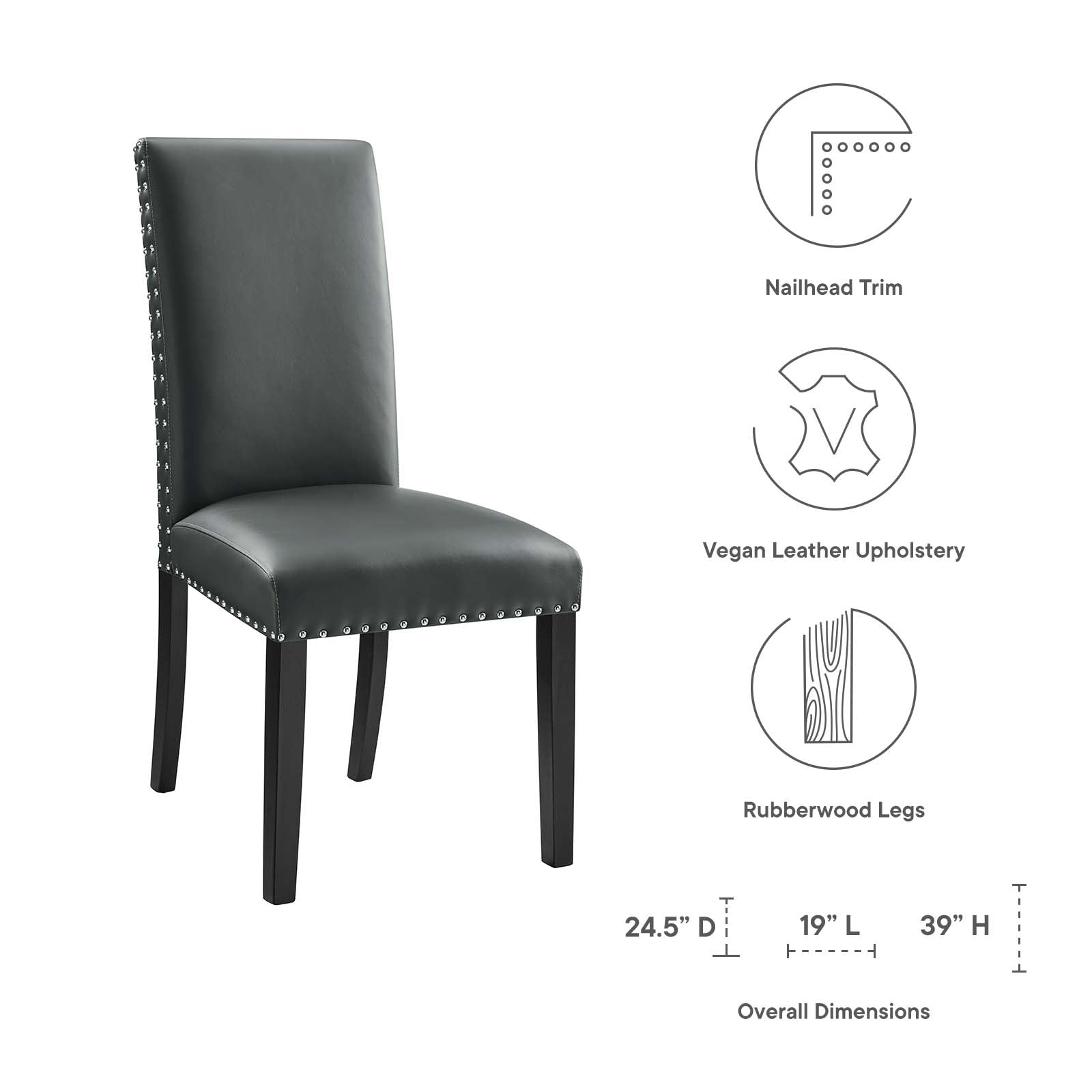 Parcel Dining Faux Leather Side Chair - East Shore Modern Home Furnishings