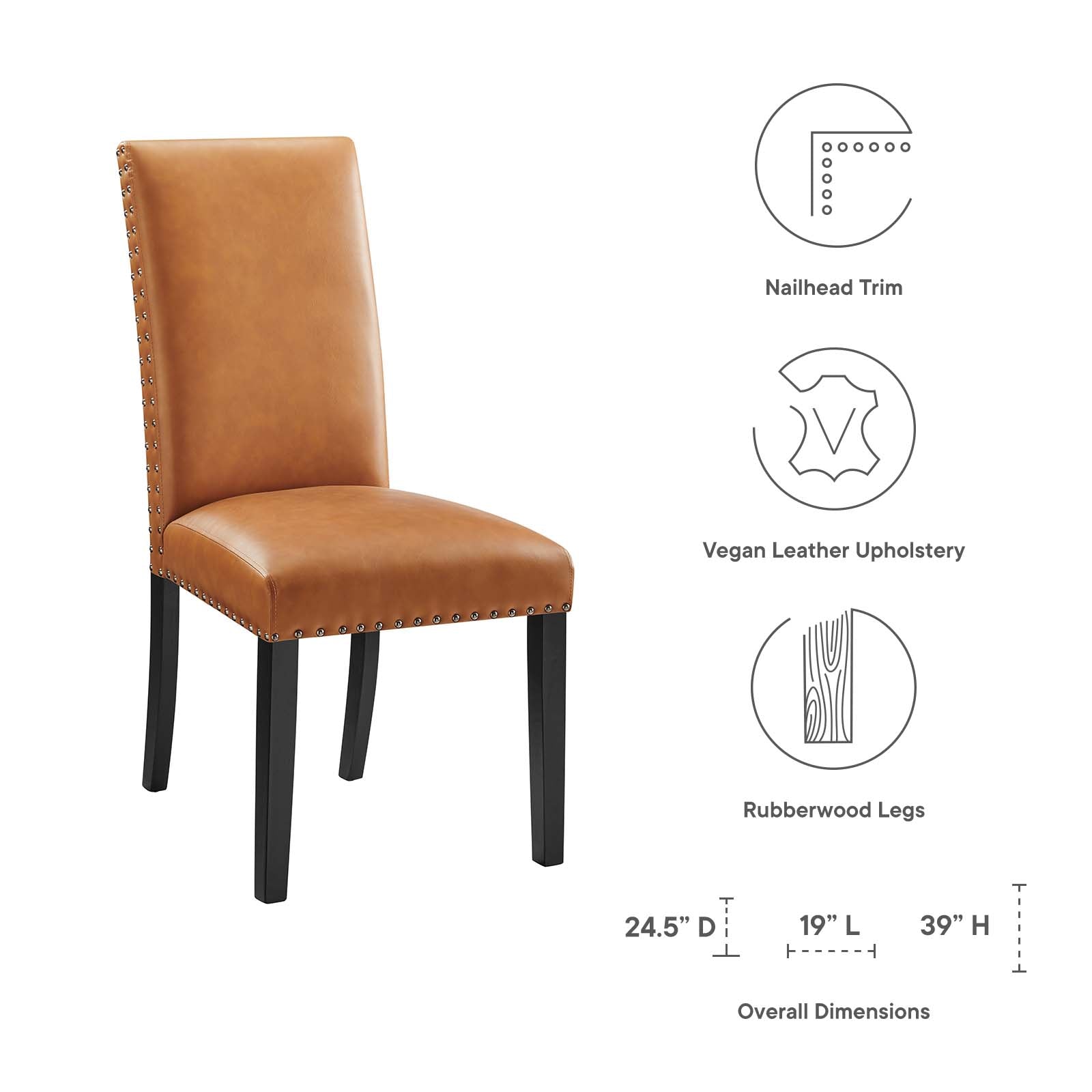 Parcel Dining Faux Leather Side Chair - East Shore Modern Home Furnishings