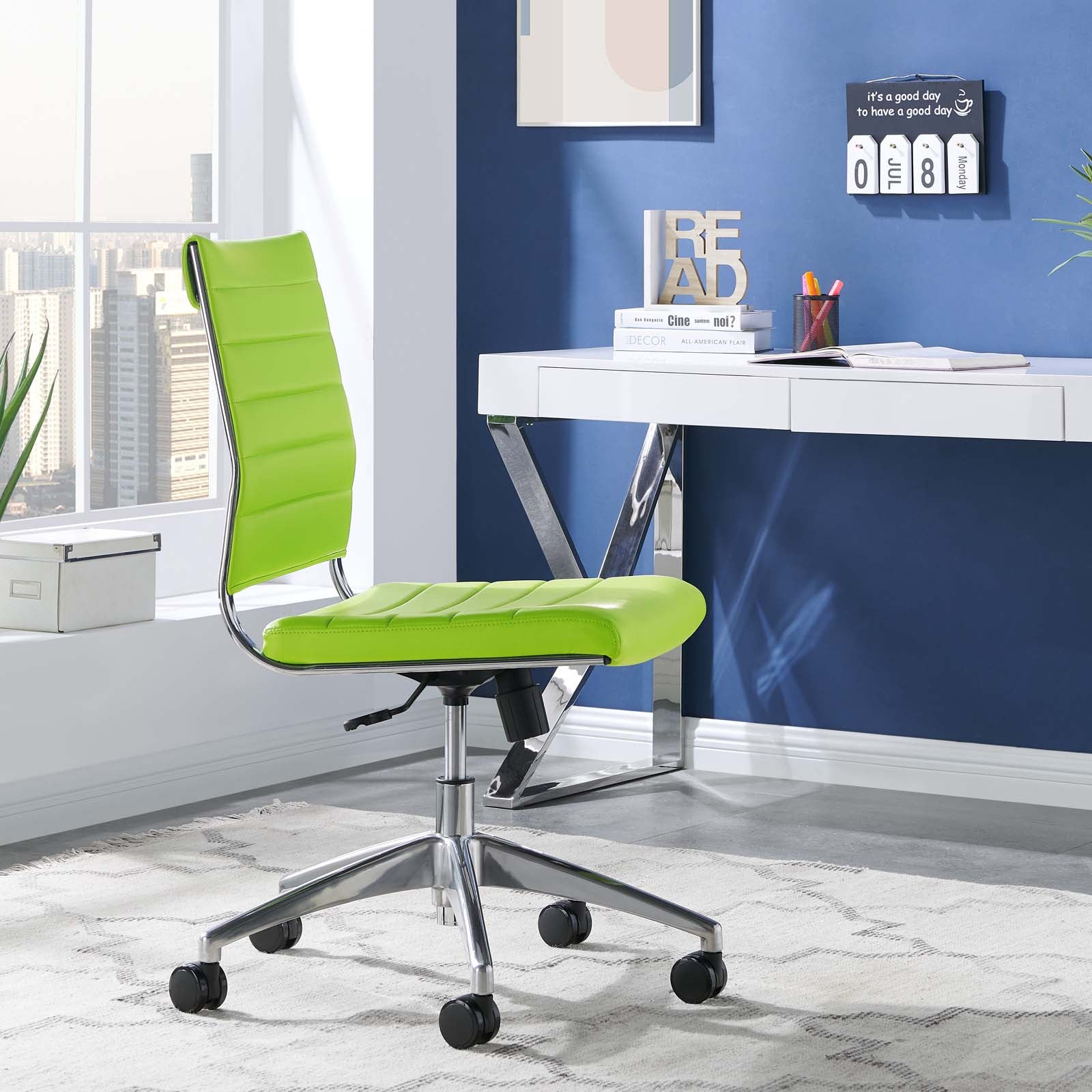 Jive Armless Mid Back Office Chair - East Shore Modern Home Furnishings