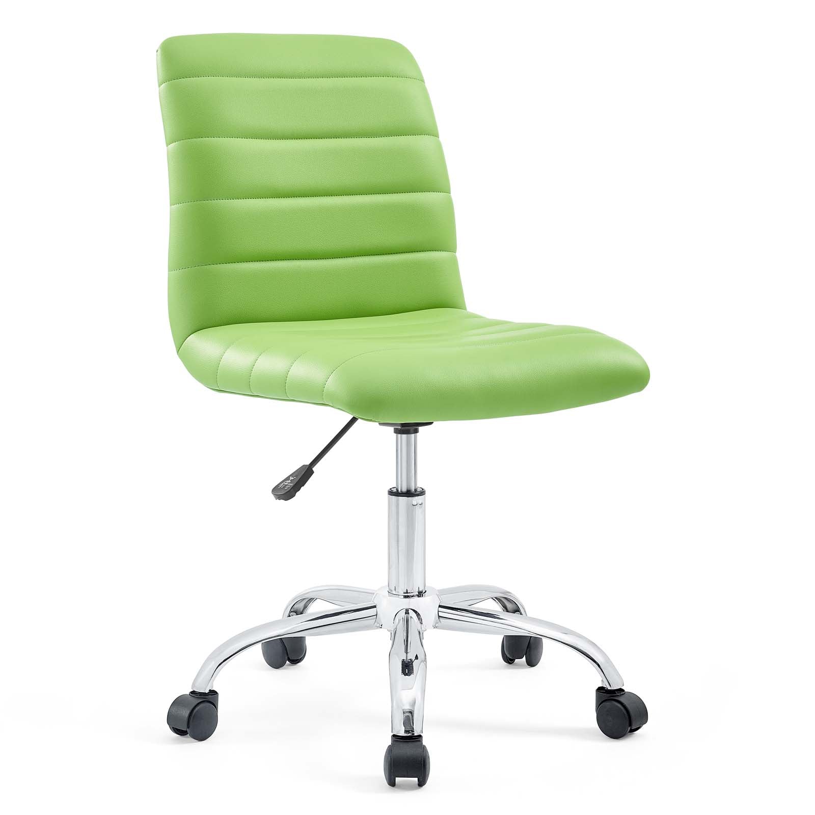 Ripple Armless Mid Back Vinyl Office Chair - East Shore Modern Home Furnishings