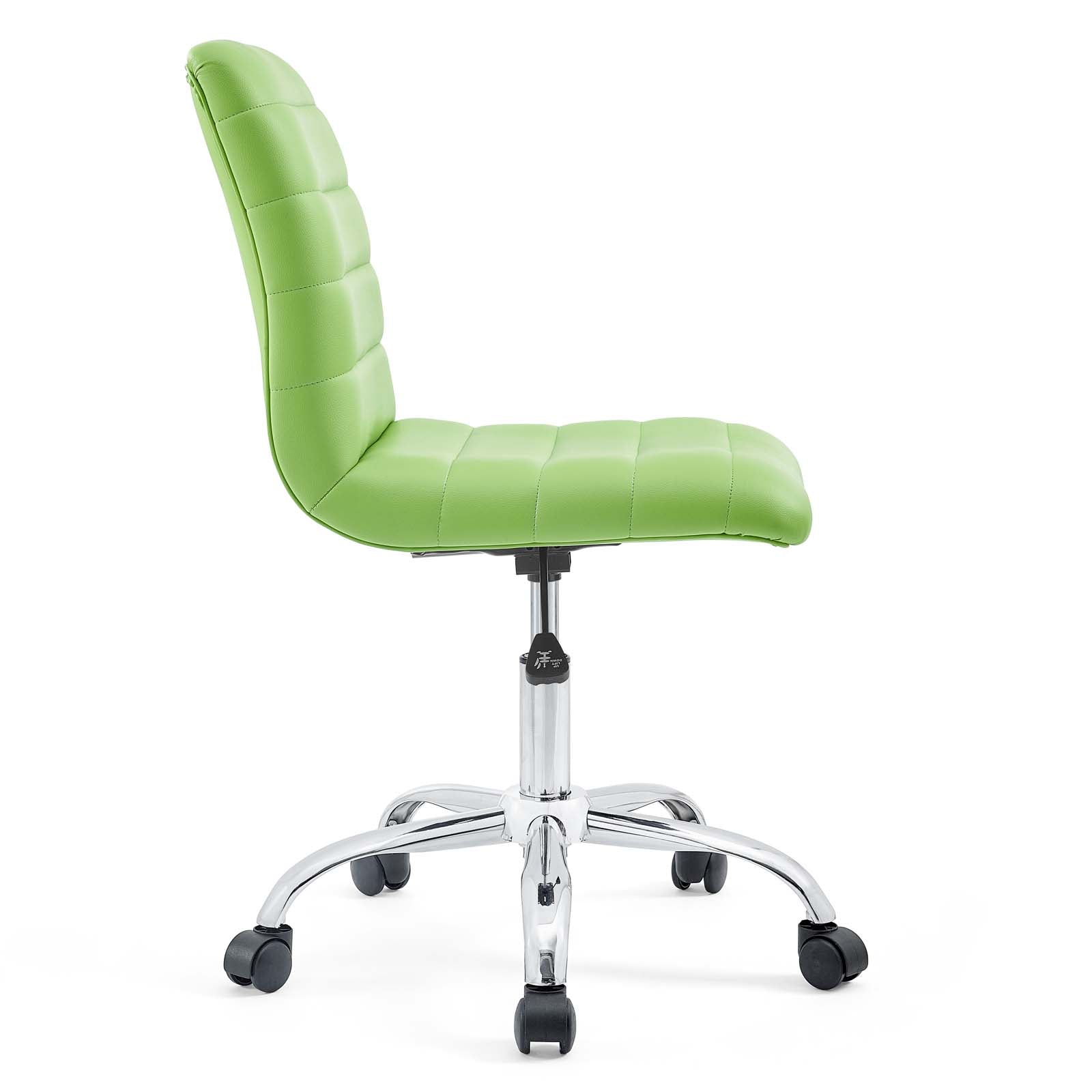 Ripple Armless Mid Back Vinyl Office Chair - East Shore Modern Home Furnishings