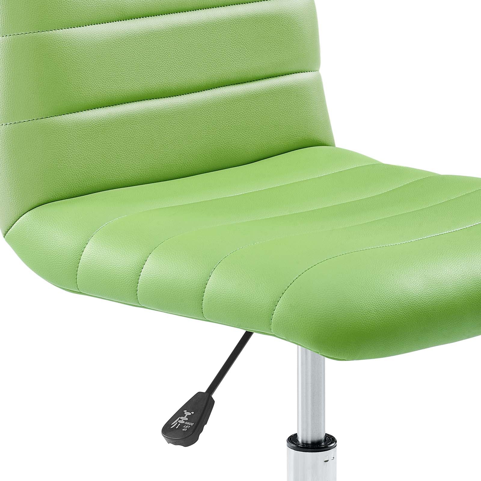 Ripple Armless Mid Back Vinyl Office Chair - East Shore Modern Home Furnishings