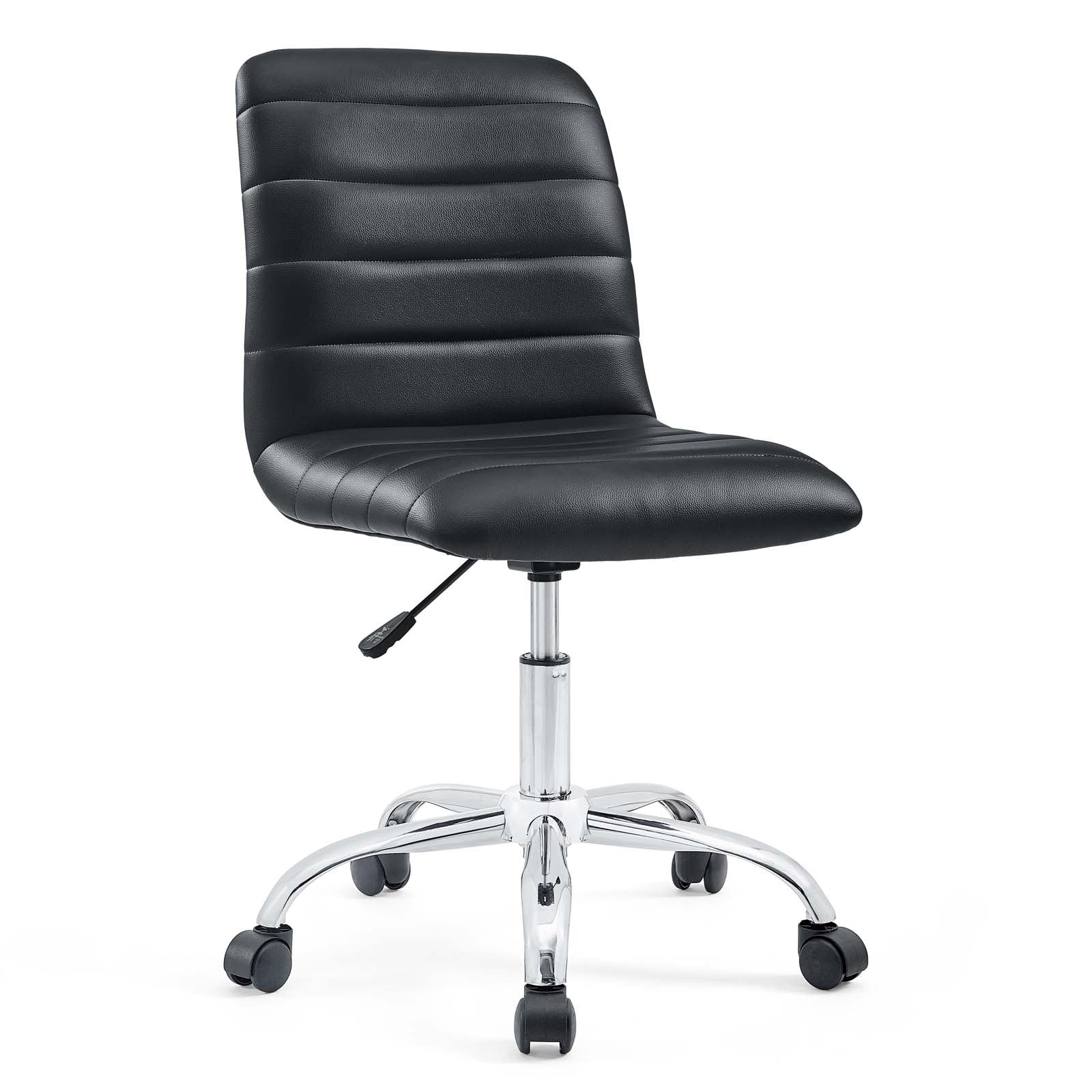 Ripple Armless Mid Back Vinyl Office Chair - East Shore Modern Home Furnishings