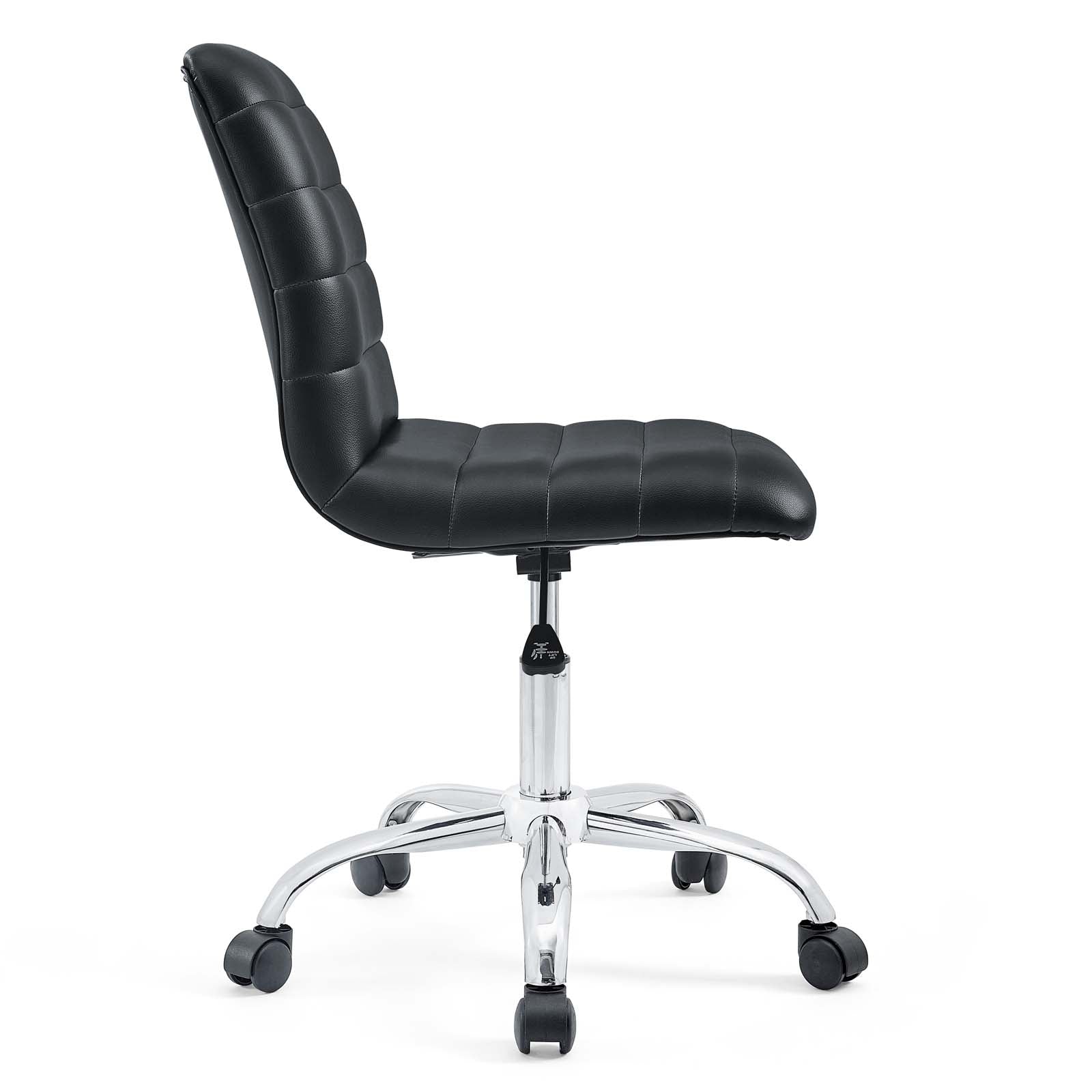 Ripple Armless Mid Back Vinyl Office Chair - East Shore Modern Home Furnishings