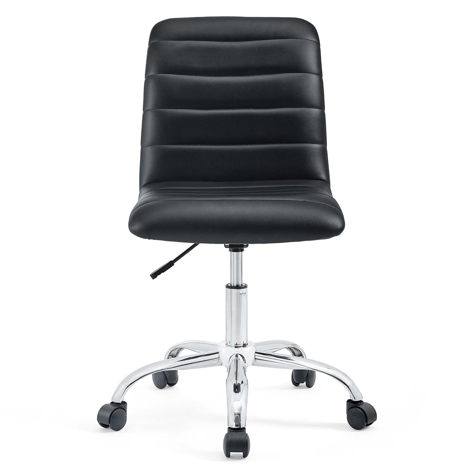 Ripple Armless Mid Back Vinyl Office Chair - East Shore Modern Home Furnishings