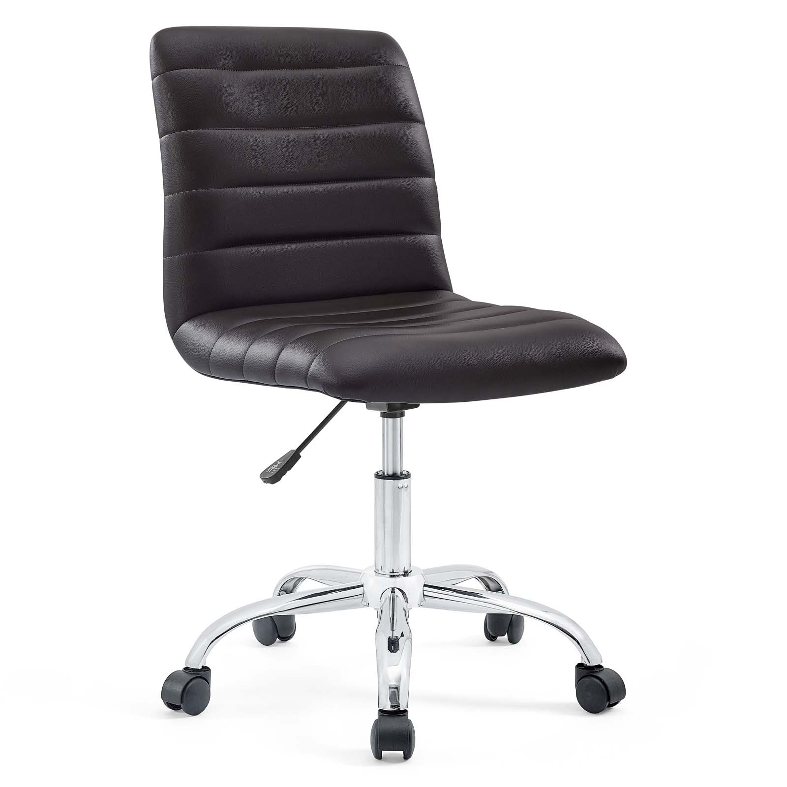 Ripple Armless Mid Back Vinyl Office Chair - East Shore Modern Home Furnishings