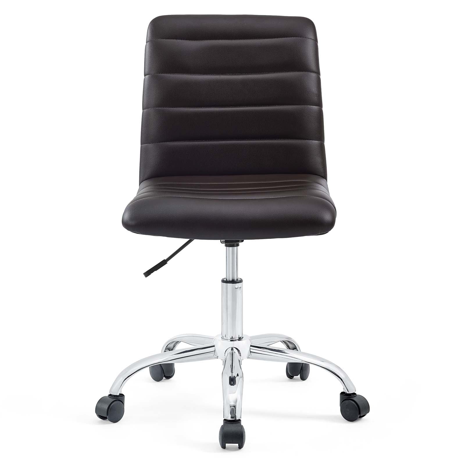 Ripple Armless Mid Back Vinyl Office Chair - East Shore Modern Home Furnishings