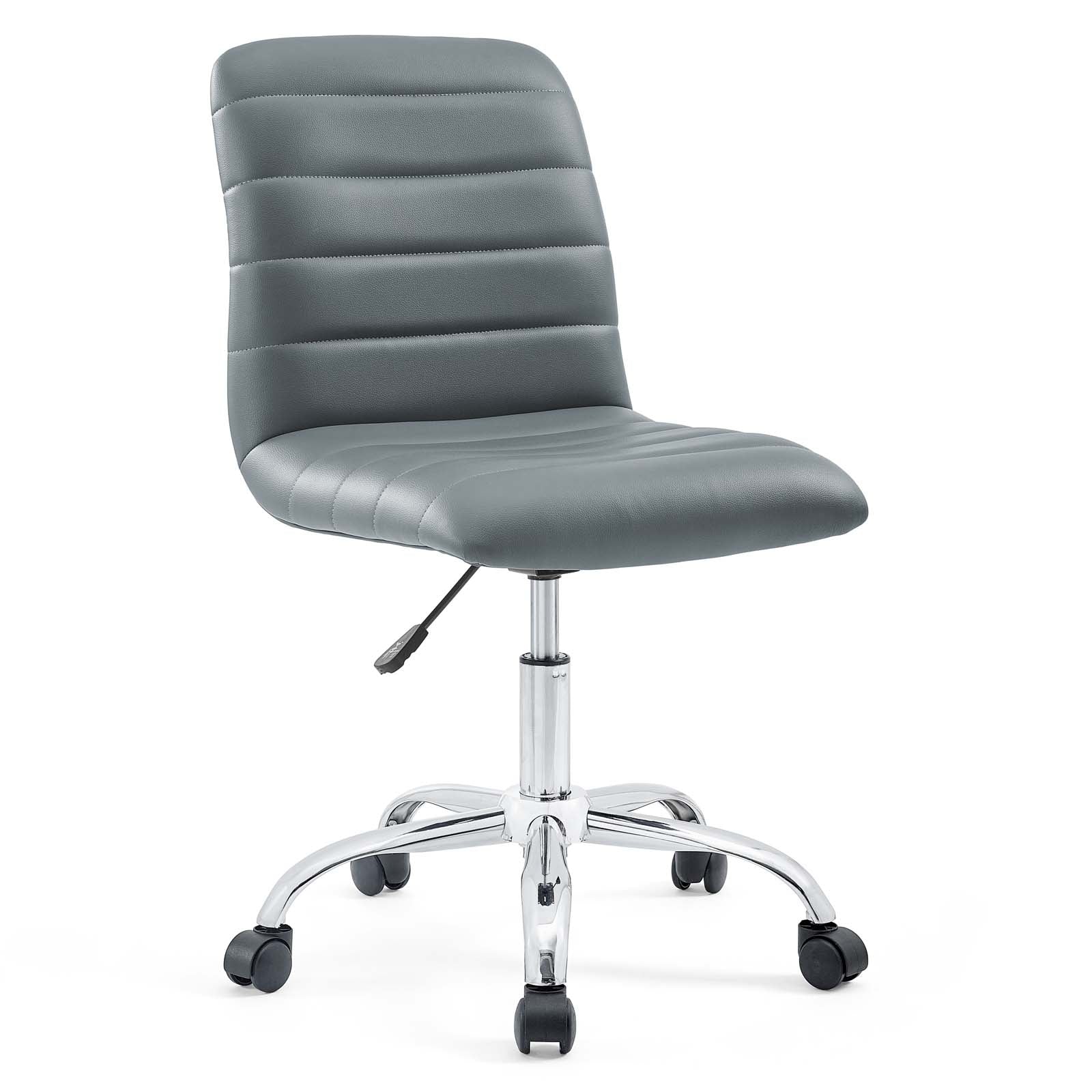 Ripple Armless Mid Back Vinyl Office Chair - East Shore Modern Home Furnishings