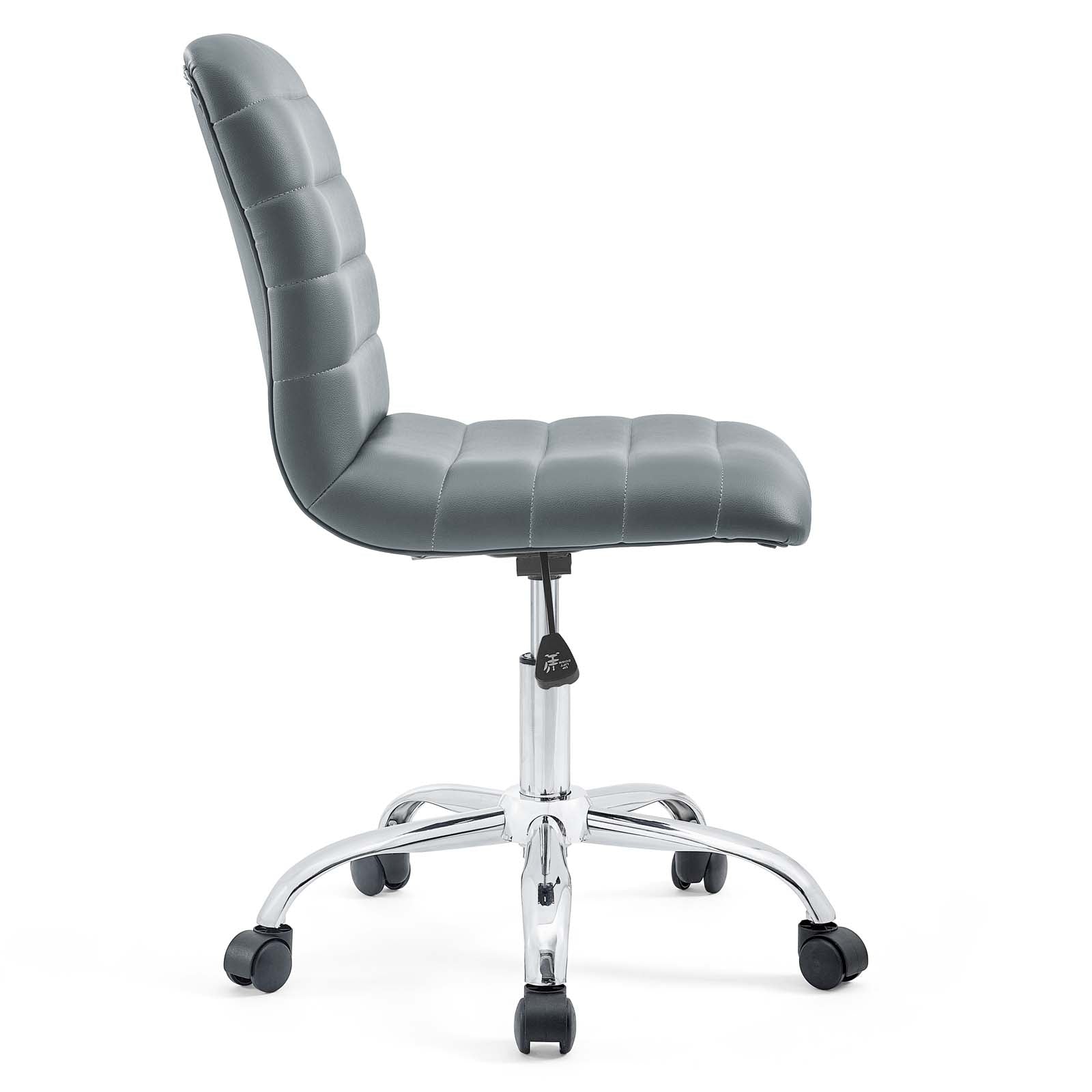 Ripple Armless Mid Back Vinyl Office Chair - East Shore Modern Home Furnishings