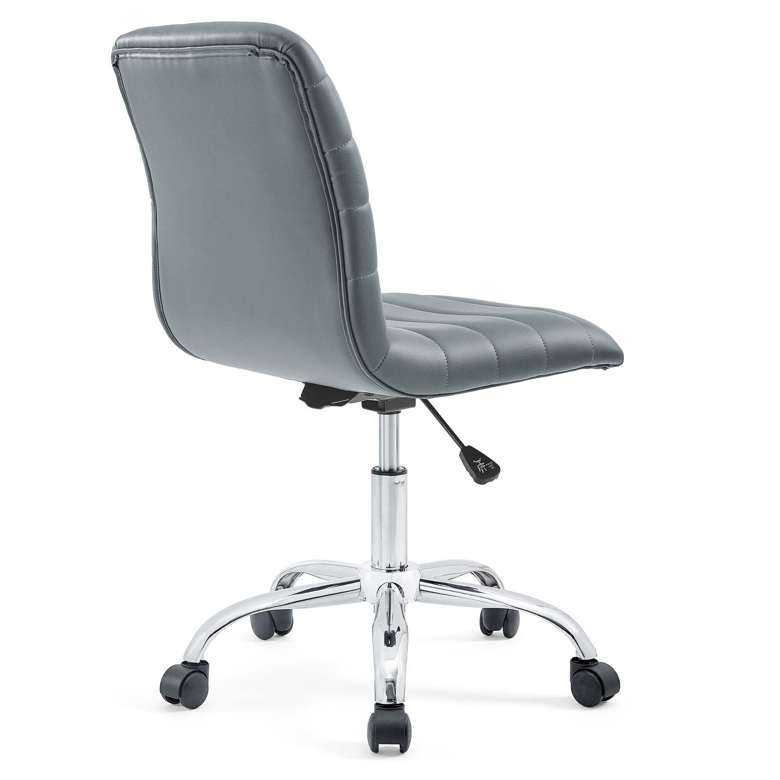 Ripple Armless Mid Back Vinyl Office Chair - East Shore Modern Home Furnishings