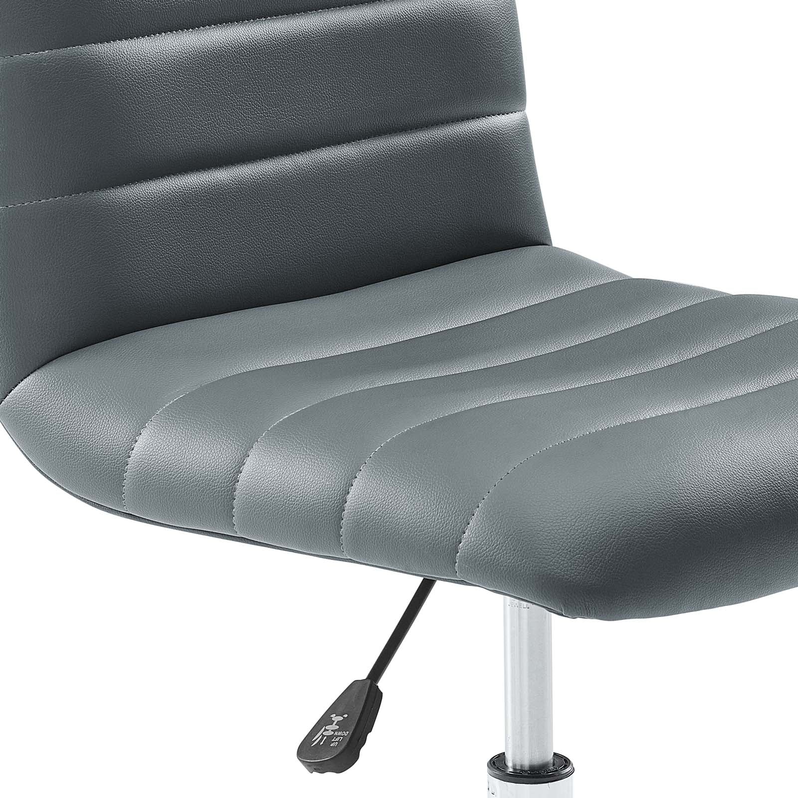 Ripple Armless Mid Back Vinyl Office Chair - East Shore Modern Home Furnishings