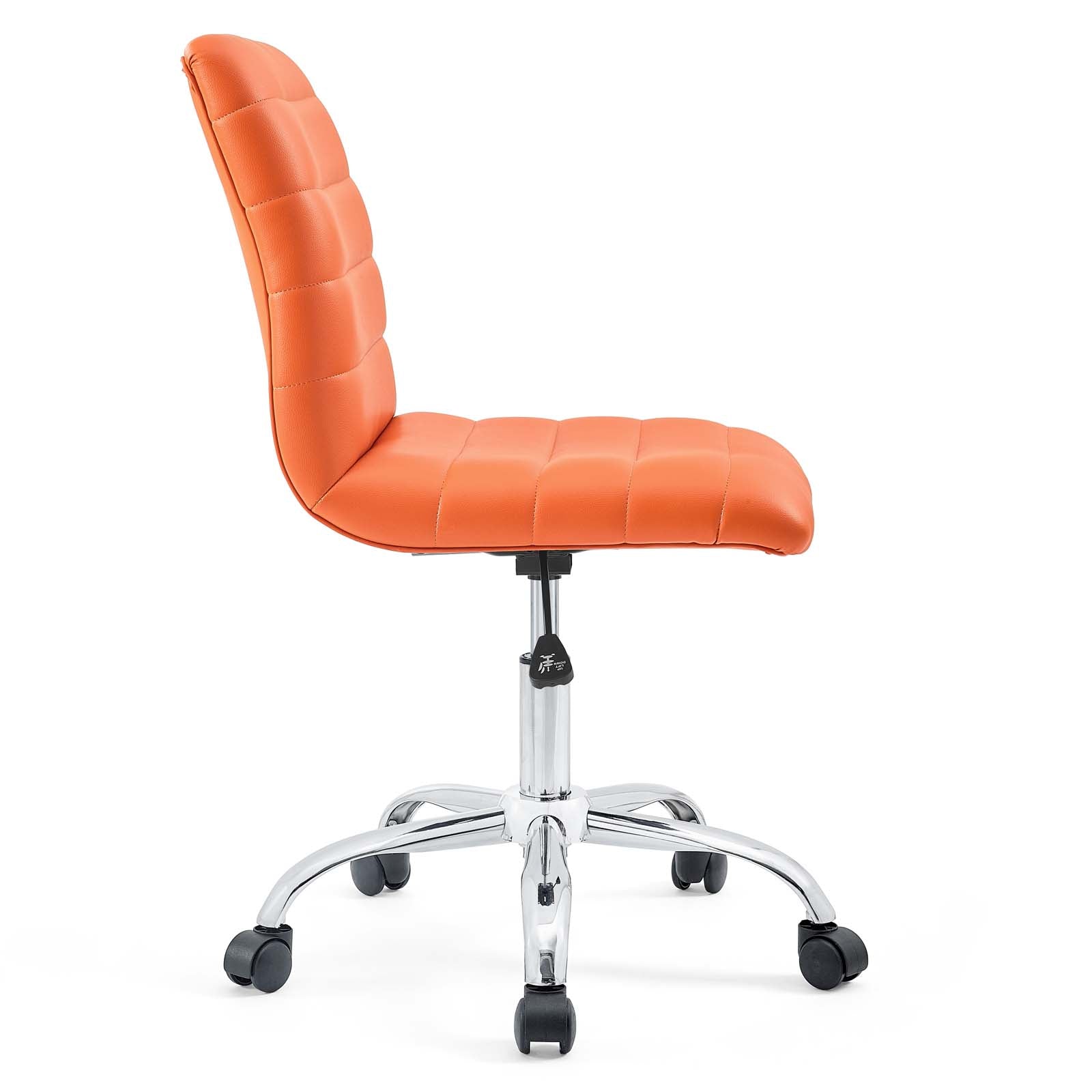 Ripple Armless Mid Back Vinyl Office Chair - East Shore Modern Home Furnishings