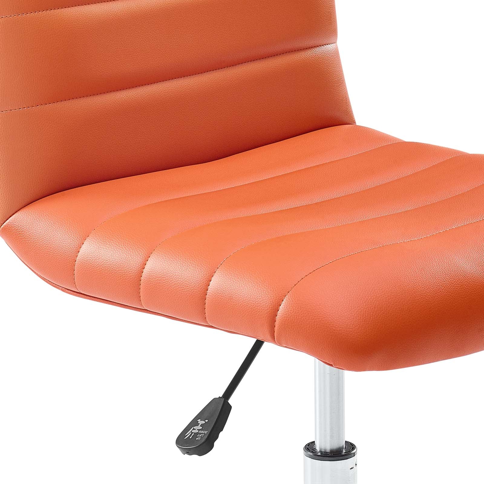 Ripple Armless Mid Back Vinyl Office Chair - East Shore Modern Home Furnishings