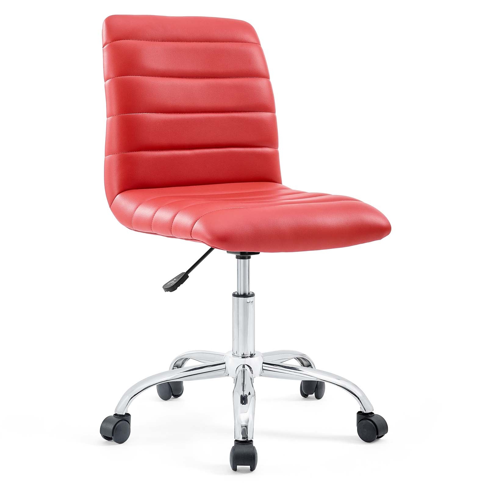 Ripple Armless Mid Back Vinyl Office Chair - East Shore Modern Home Furnishings