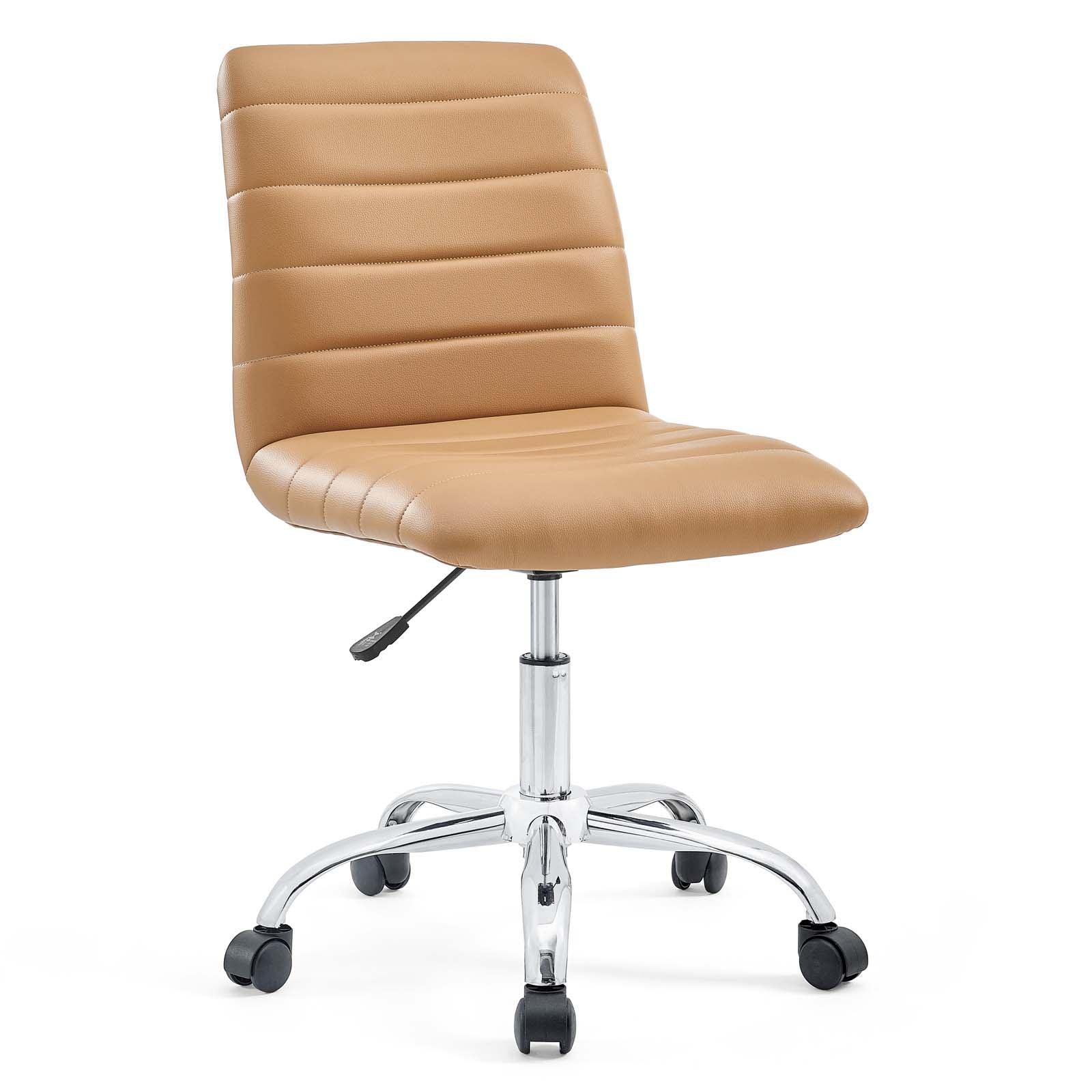 Ripple Armless Mid Back Vinyl Office Chair - East Shore Modern Home Furnishings