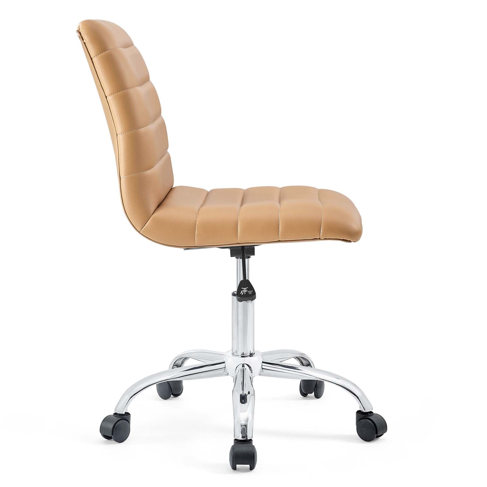 Ripple Armless Mid Back Vinyl Office Chair - East Shore Modern Home Furnishings