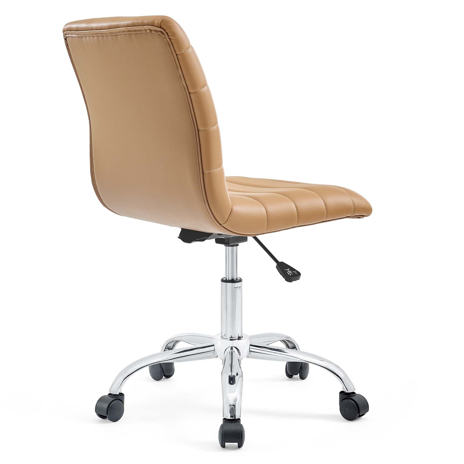 Ripple Armless Mid Back Vinyl Office Chair - East Shore Modern Home Furnishings