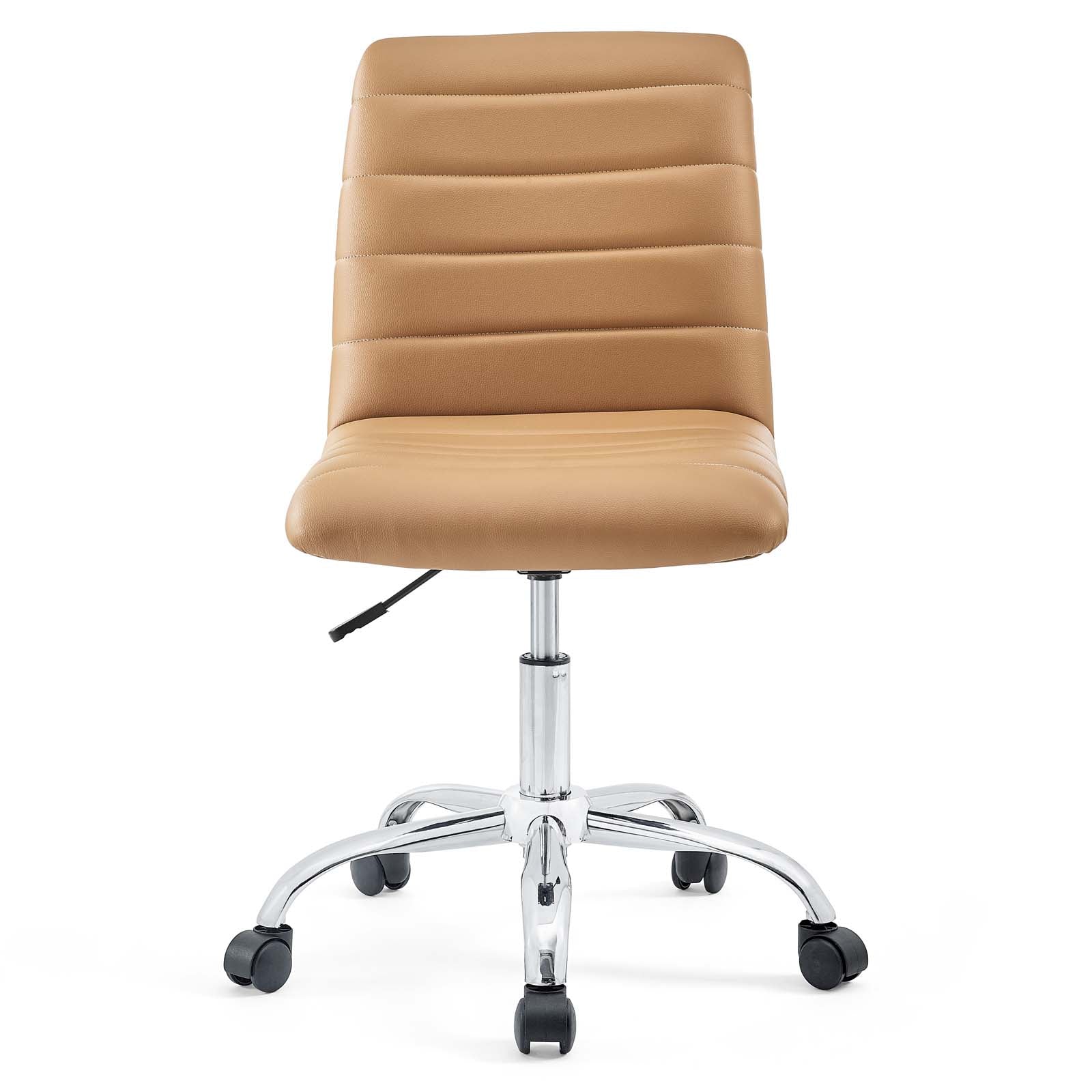 Ripple Armless Mid Back Vinyl Office Chair - East Shore Modern Home Furnishings