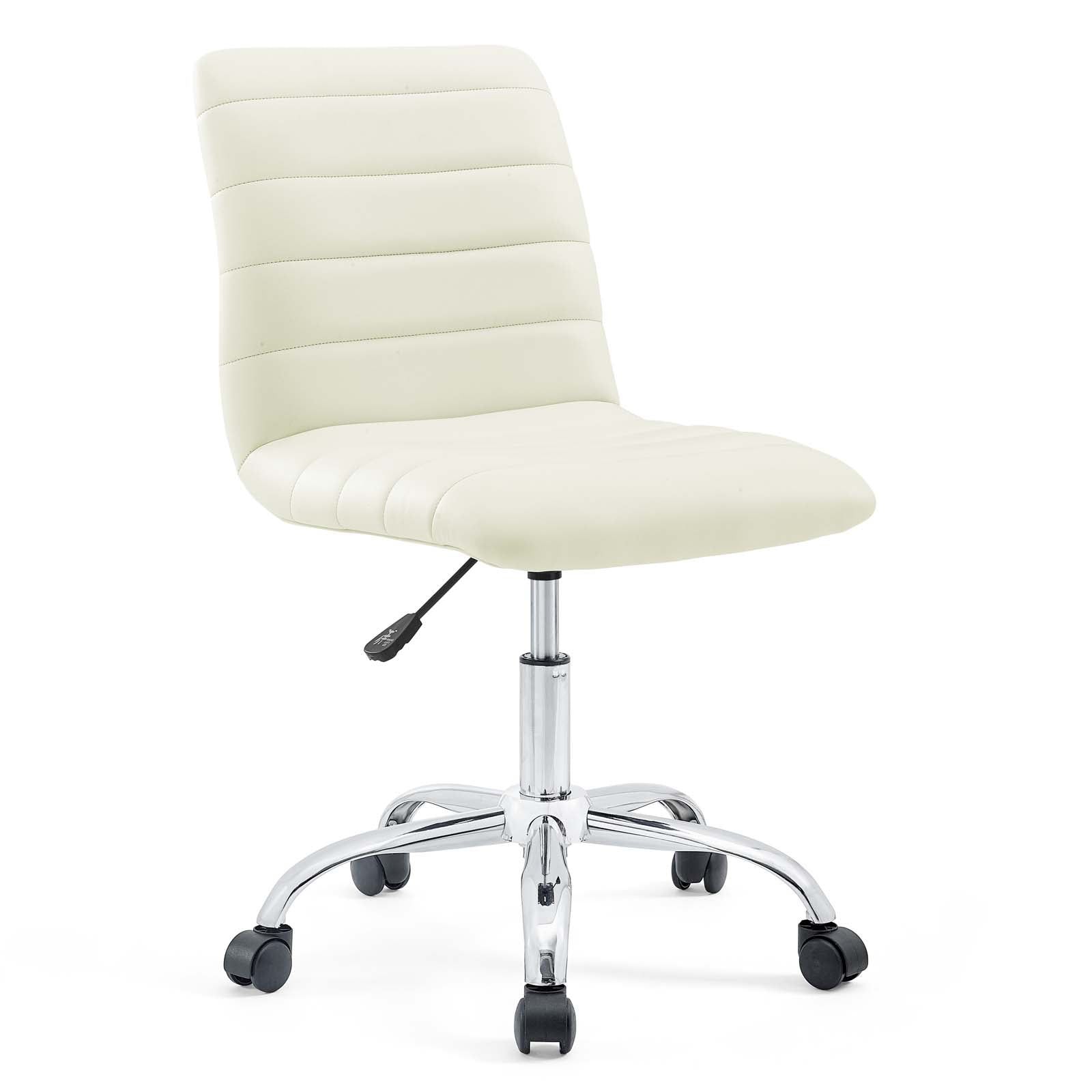 Ripple Armless Mid Back Vinyl Office Chair - East Shore Modern Home Furnishings