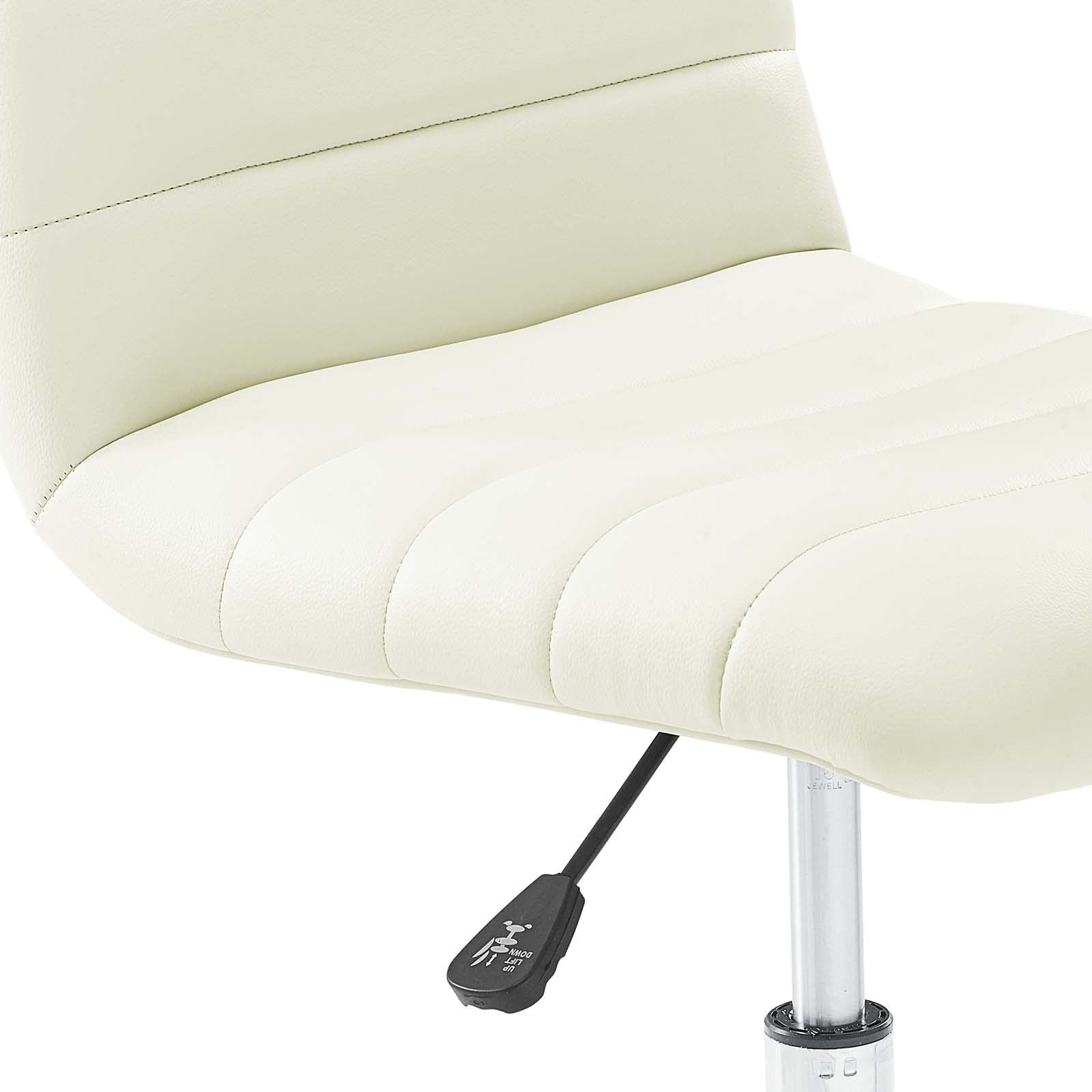 Ripple Armless Mid Back Vinyl Office Chair - East Shore Modern Home Furnishings