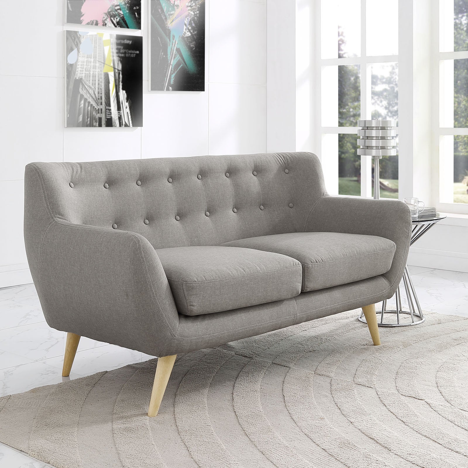 Remark Upholstered Fabric Loveseat - East Shore Modern Home Furnishings