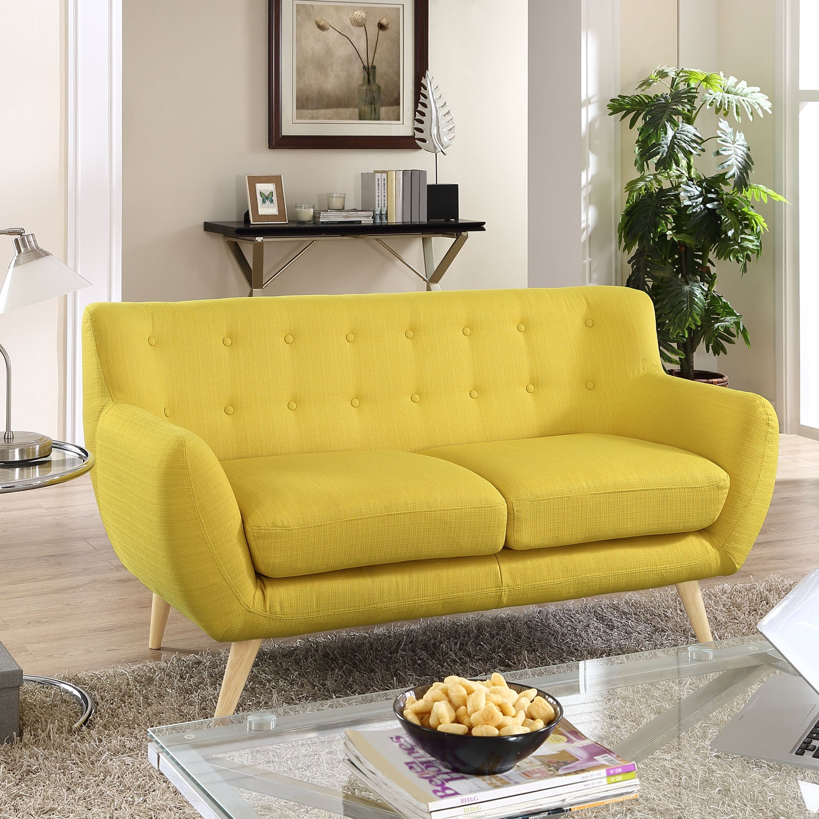 Remark Upholstered Fabric Loveseat - East Shore Modern Home Furnishings