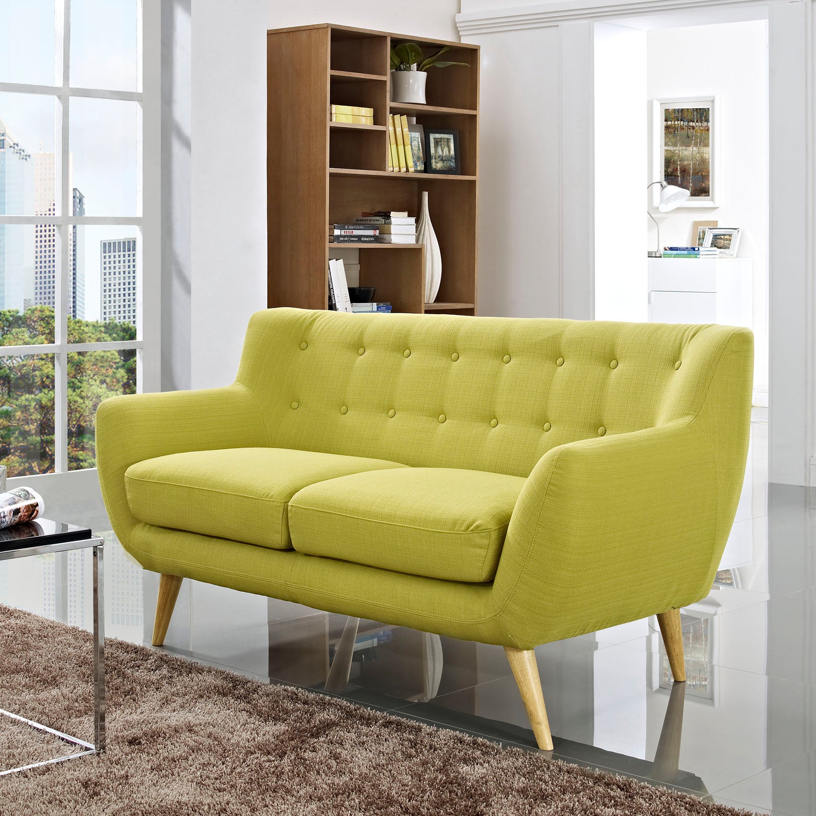 Remark Upholstered Fabric Loveseat - East Shore Modern Home Furnishings